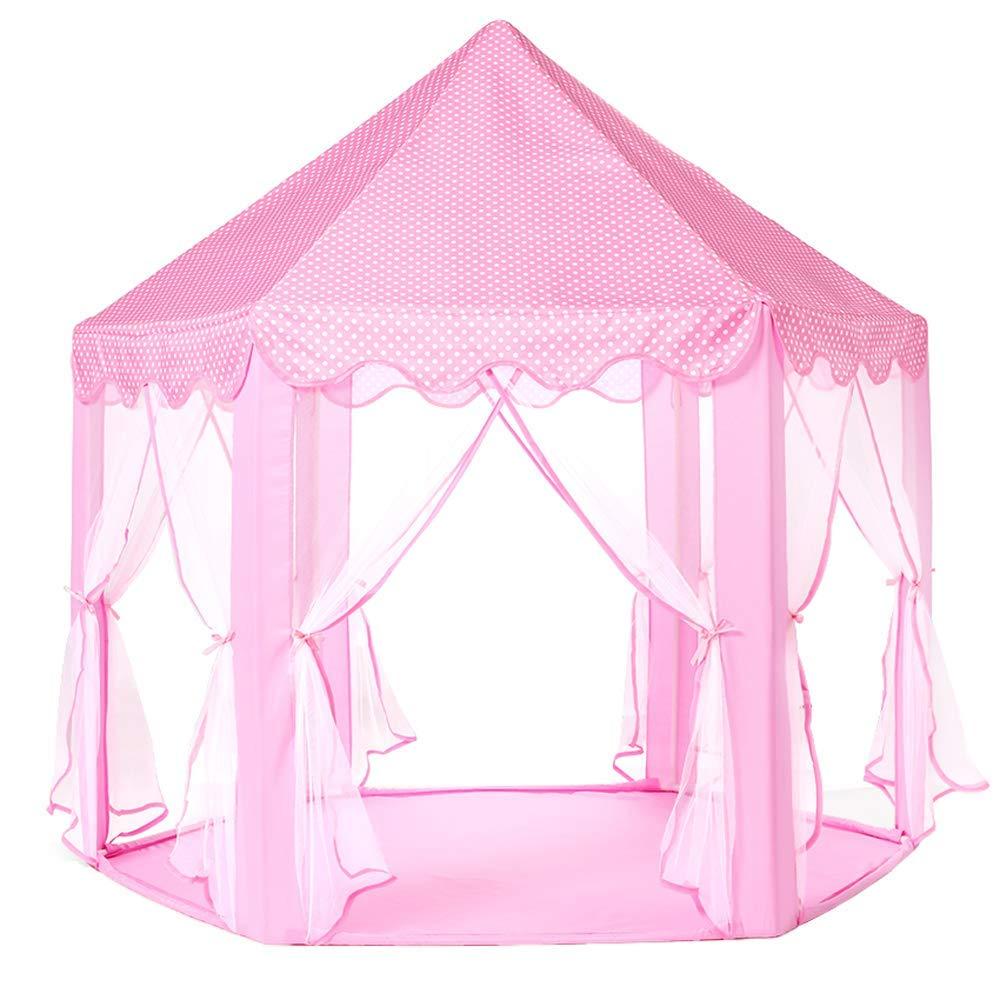 Monobeach Princess Tent Girls Large Playhouse Kids Castle Play Tent with Star Lights Toy for Children Indoor and Outdoor Games, 55'' x 53'' (DxH) - Image 8