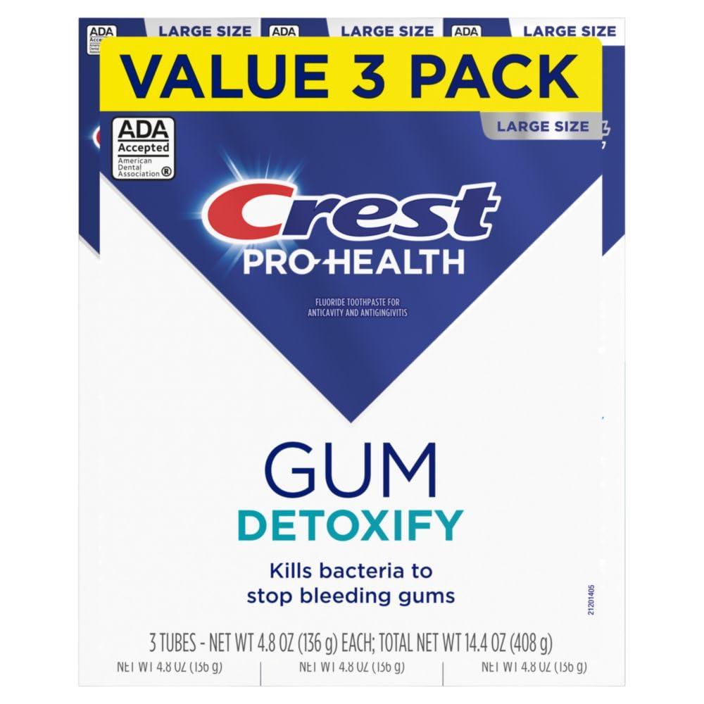 Crest Pro-Health Gum Detoxify Deep Clean Toothpaste, 4.8 oz Pack of 3 - Anticavity, Antibacterial Flouride Toothpaste, Clinically Proven, Gum and Enamel Protection, Plaque Control - Image 7
