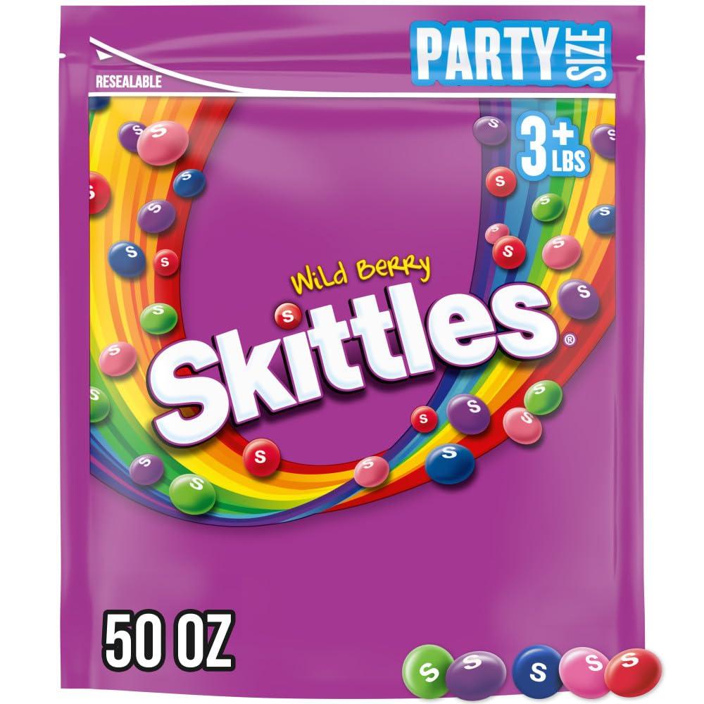 SKITTLES Wild Berry Fruity Candy 50-Ounce Party Size Pouch