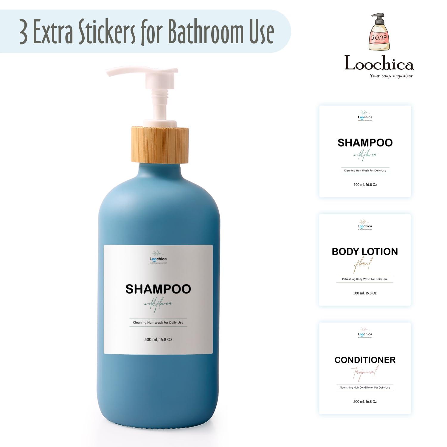 Loochica Blue Glass Kitchen Soap Dispenser, Detergent Dispenser or Hands Soap Dispenser for Kitchen Sink, Blue Soap Dispenser, Modern Blue Decor Soap Pump for Kitchen Organization - Image 8