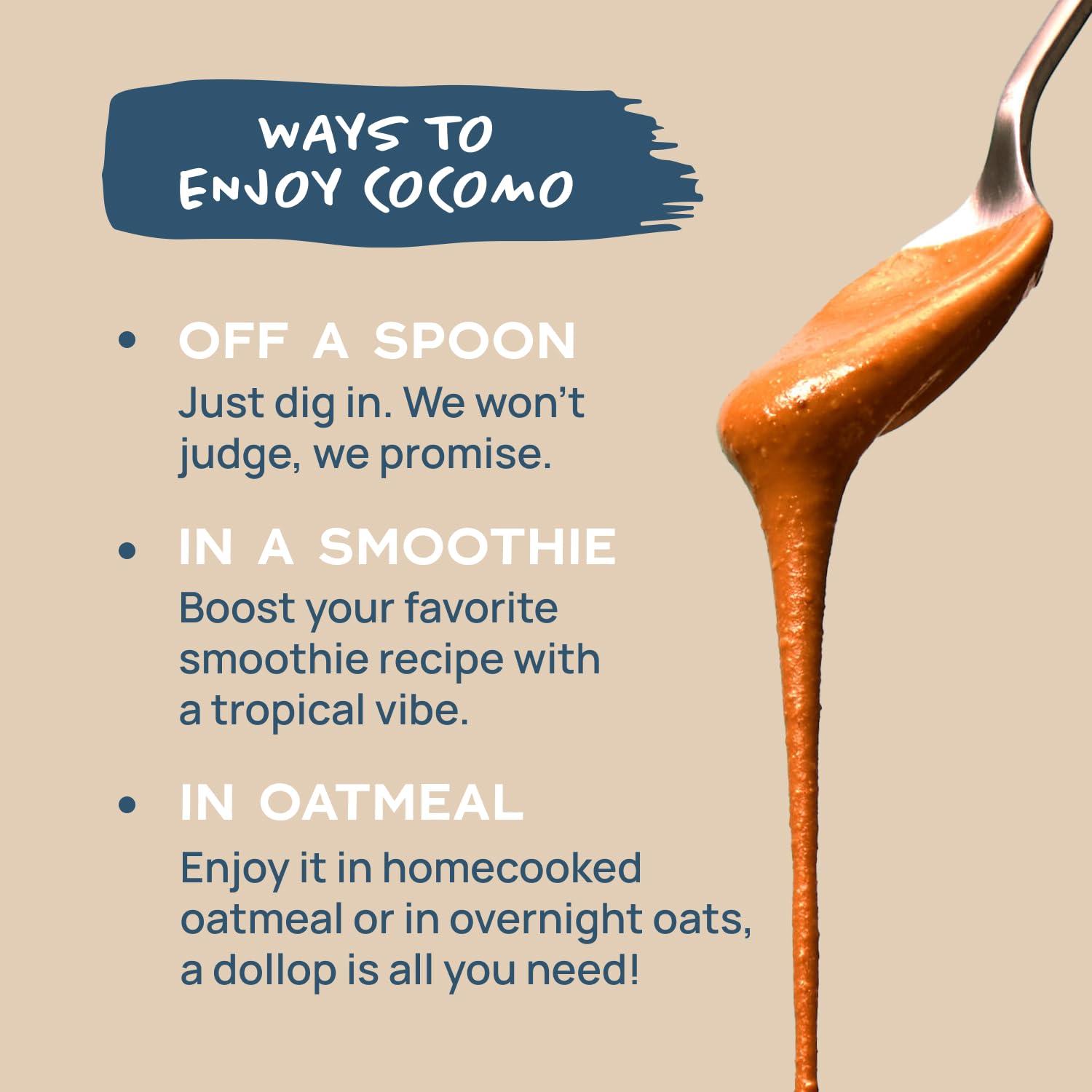 Cocomo Coconut Peanut Butter Spread, 16 oz - Organic Peanut Butter, Natural, Gluten Free, Vegan, High Protein, Healthy Snack, Smooth and Creamy - Image 5