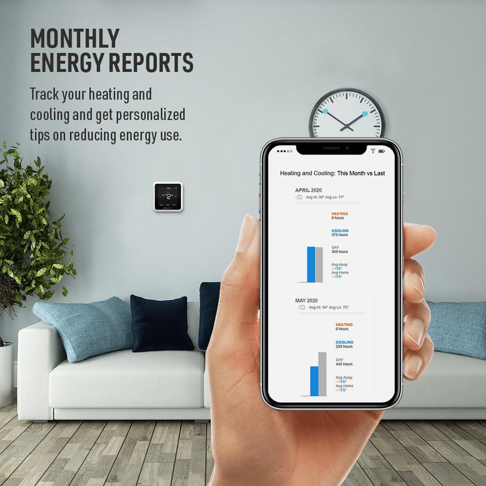 Honeywell Home RTH8800WF2022, T5 WiFi Smart Thermostat, 7 Day-Programmable Touchscreen, Alexa Ready, Geofencing Technology, Energy Star, C-Wire Required - Image 7