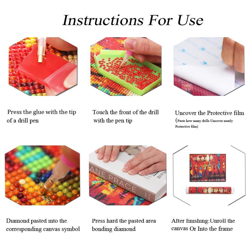 Diamond Painting Kits for Adults - Diamond Art Kits for Kids Beginner DIY 5D Full Drill Crystal Rhinestone Arts and Crafts - Gem Art Painting with Diamonds Dots Home Wall Decor Cow 11.8x15.7inch - Image 5