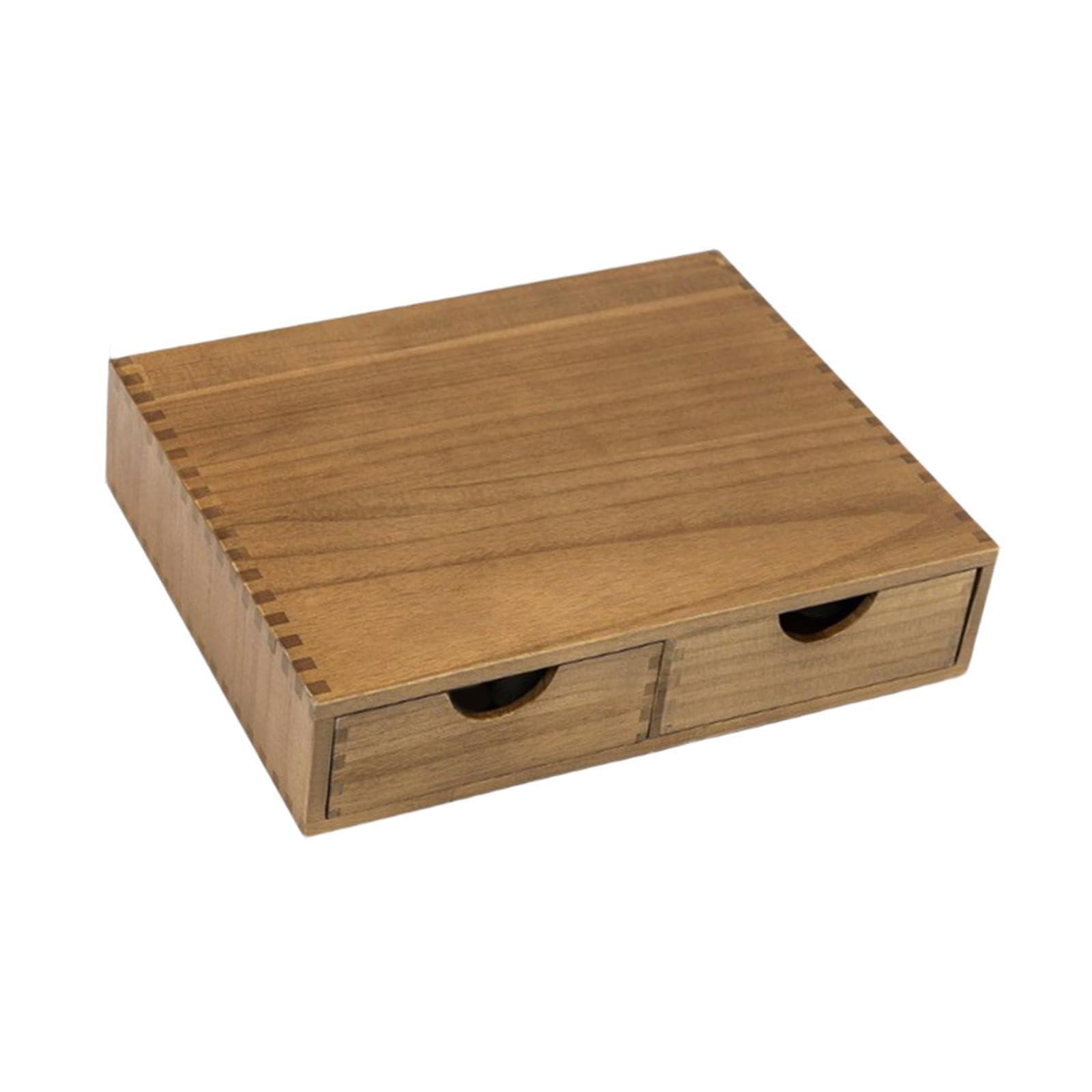 DimyFew Wooden Tea Storage Organizer with Drawer, Multifunctional Coffee Pod Storage Box for Kitchen Office Coffee Bar - Image 6