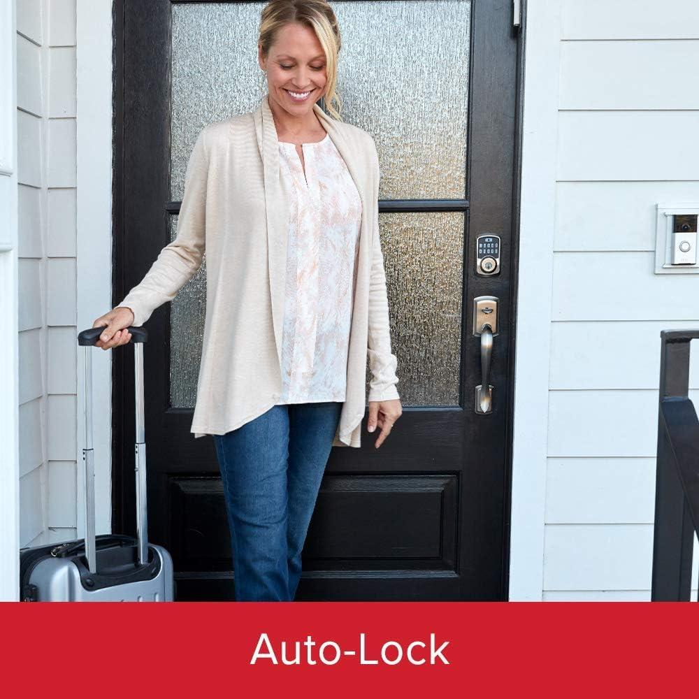 Kwikset 99420-003 Aura Bluetooth Programmable Keypad Door Lock Deadbolt Featuring SmartKey Security, Iron Black - Image 5