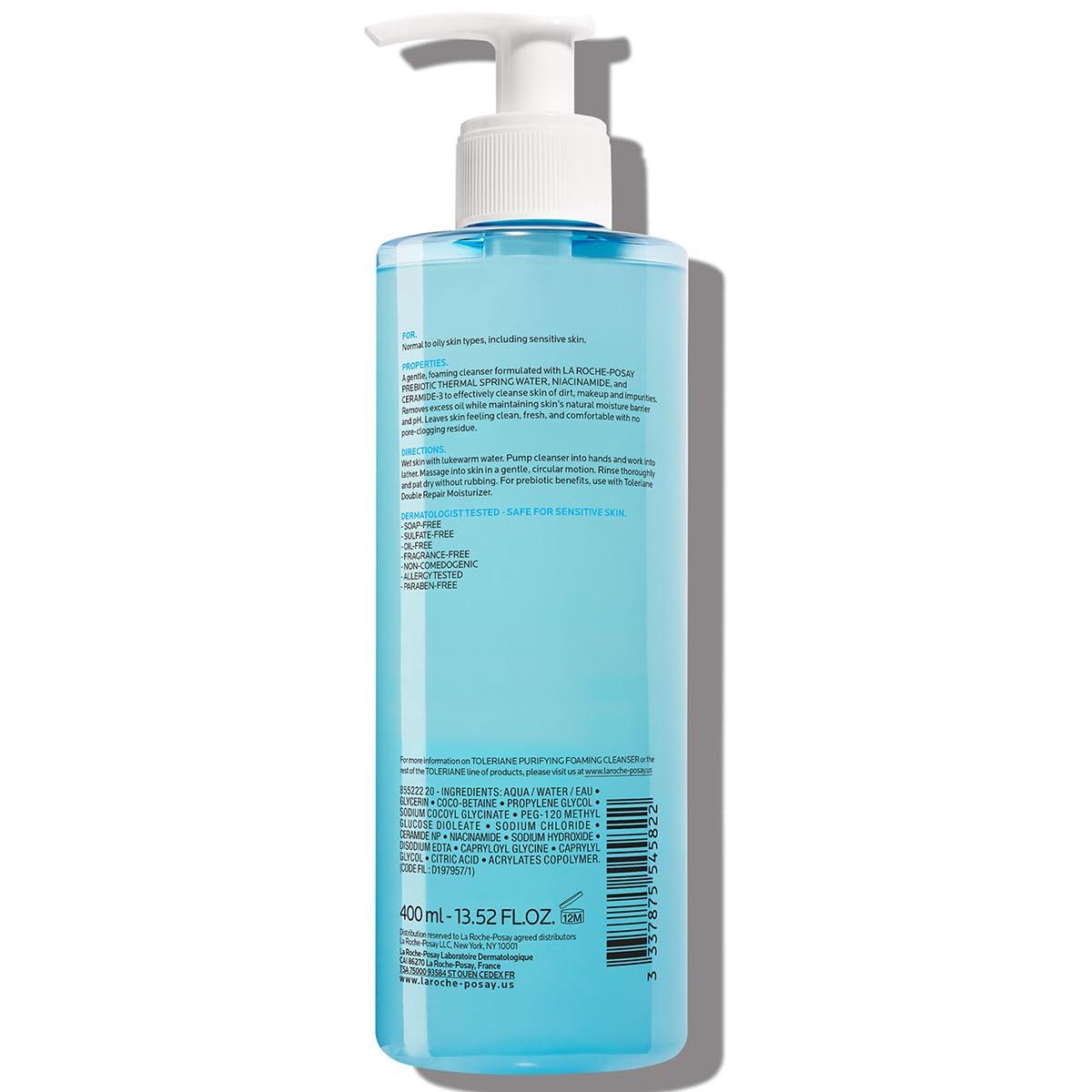 La Roche-Posay Toleriane Purifying Foaming Facial Cleanser, Oil Free Face Wash for Women & Men with Niacinamide + Ceramides, Pore Cleanser Safe For Sensitive Skin, Won’t Dry Out Skin, Soap Free - Image 11