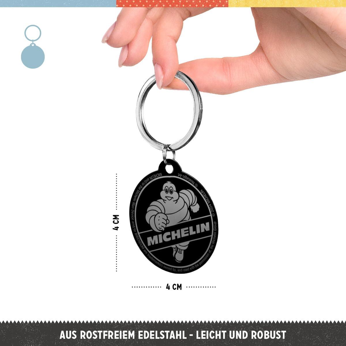 Nostalgic-Art Retro keychain, Ø 1.6", Michelin – Vintage – Gift idea for motor fans, Official License Product (OLP), made of metal, vintage design - Image 2