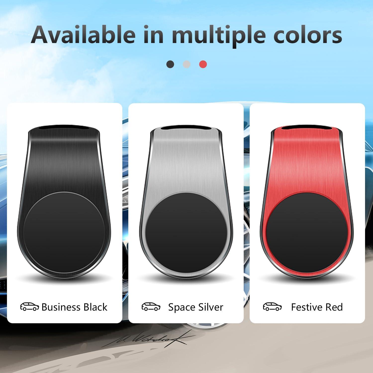 2PCS Mobile Phone Navigation Magnetic Bracket, L Type 360° Rotatable Car Phone Mount, Strong Magnet Mount for Any Smartphone (Silver) - Image 5