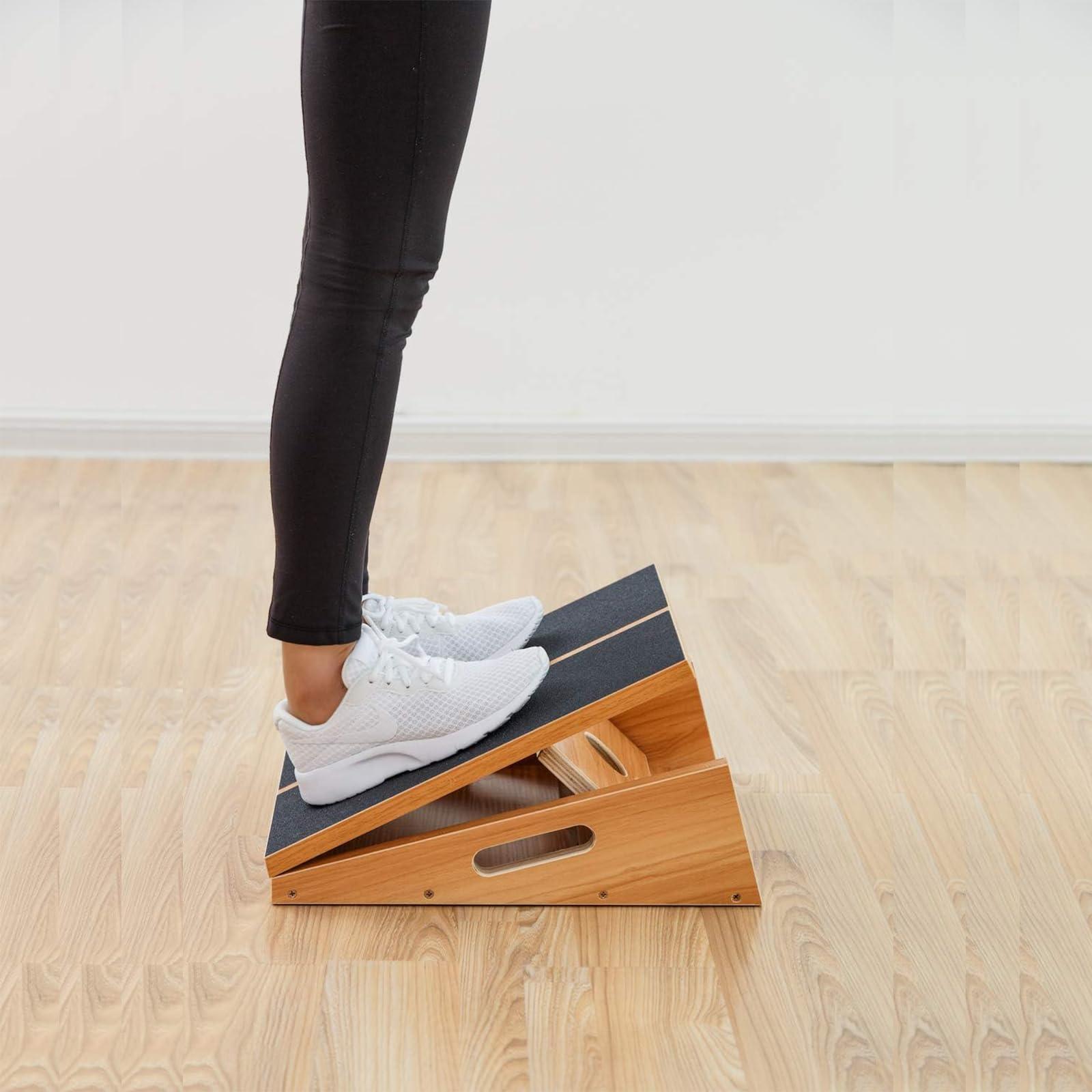 StrongTek Professional Wooden Slant Board, Adjustable Incline Board, and Calf Stretcher, Stretch Board - Extra Side-Handle Design for Portability, Full-Coverage - Image 5