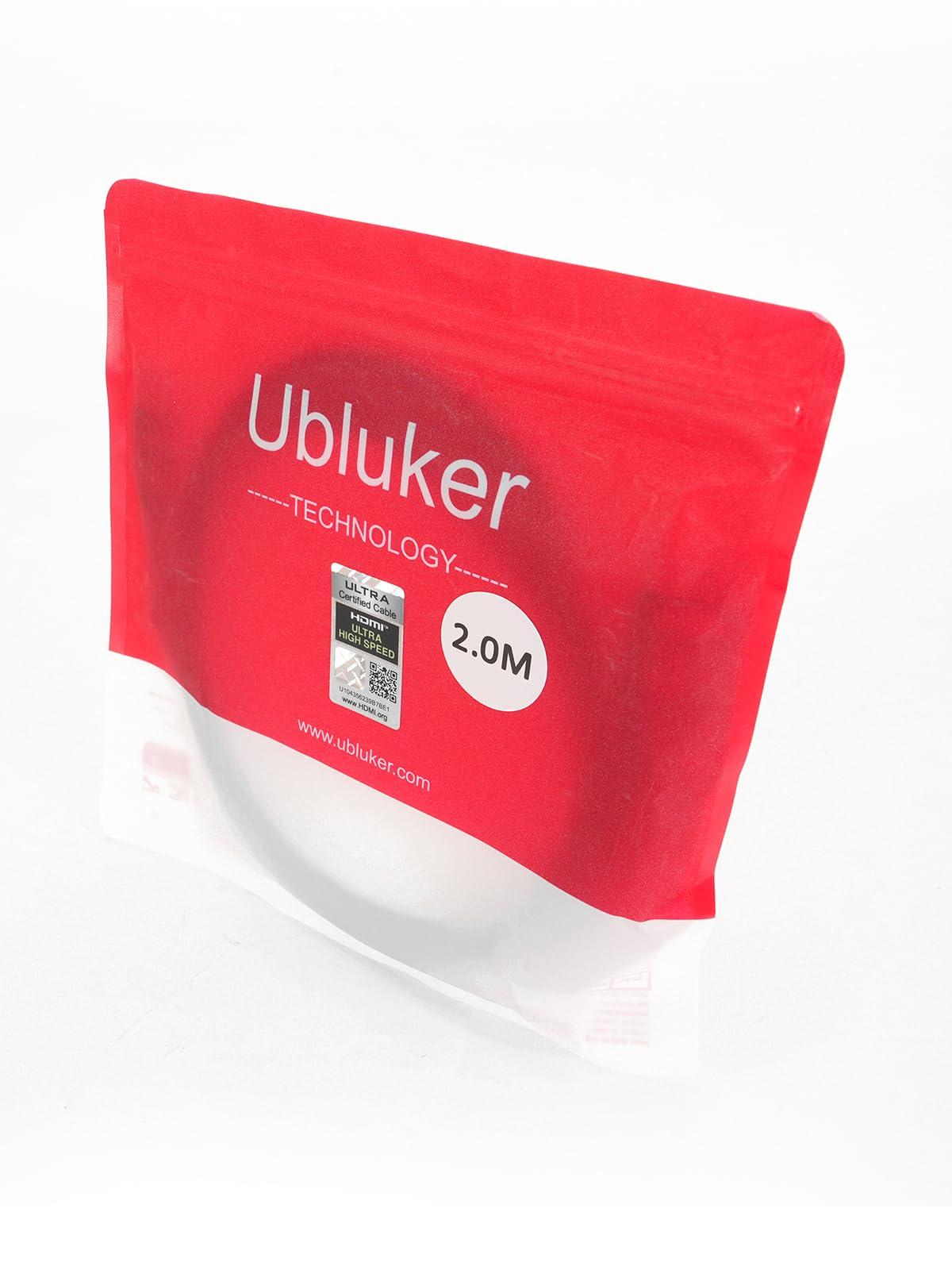 Ubluker 10K 8K 4K HDMI Cable 48Gbps 6.6 FT, Certified Ultra High Speed HDMI® Cable 4K 240Hz 144Hz 120Hz 8K60Hz 0.01ms HDR10+ eARC HDCP2.3 Netflix Roku TV PC Monitor Projector PS5 Xbox - Image 12