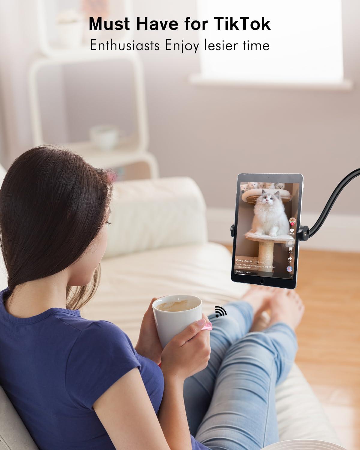 Remote Scrolling Ring for TikTok, Bluetooth Page Turner for iPad iPhone, Scroller Remote for TIK Tok, Camera Shutter Remote Control for iOS, Android - Pink - Image 4