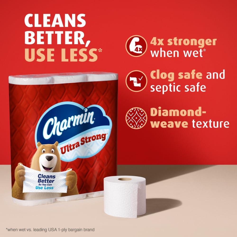 Charmin Ultra Strong Toilet Paper 18 Mega Rolls, 220 Sheets Per Roll - Image 2