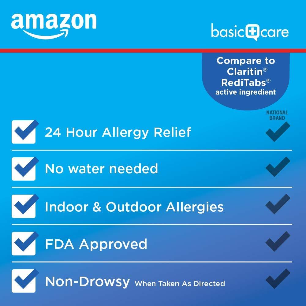 Amazon Basic Care Loratadine Orally Disintegrating Tablets, 10 mg, Antihistamine, Allergy Medicine, 24 Hour Relief, 30 Count - Image 3