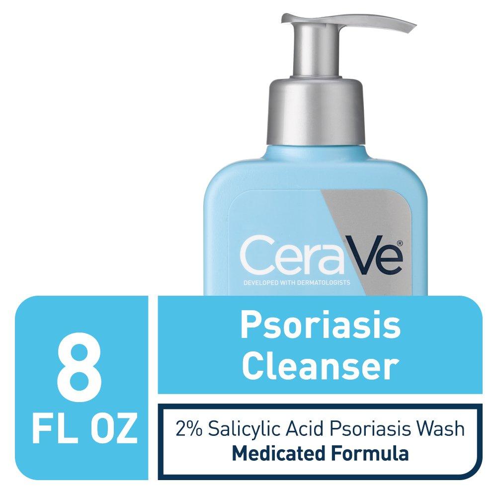 CeraVe Cleanser for Psoriasis Treatment, With Salicylic Acid for Dry Skin Itch Relief & Latic Acid for Exfoliation, Fragrance Free & Allergy Tested, 8 Ounce - Image 2
