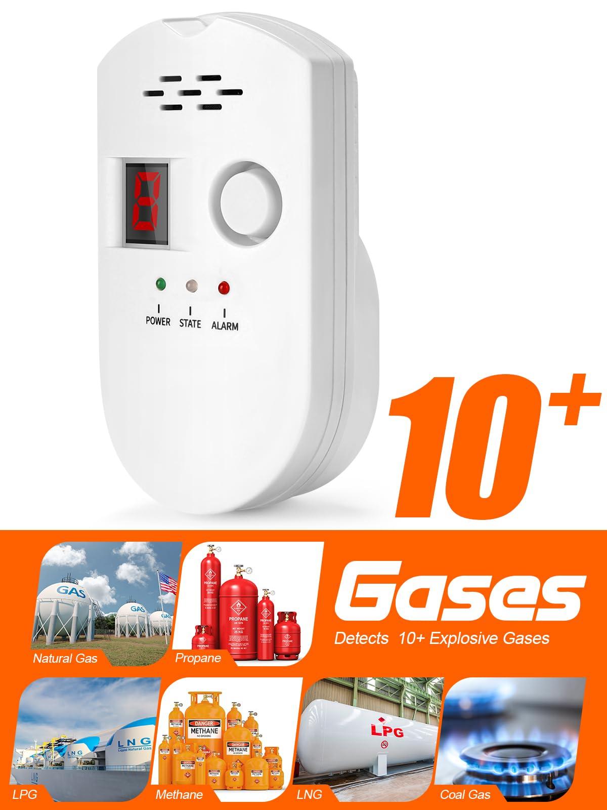 HSTMYFS Natural Gas Leak Detector, Plug-in Propane Natural Gas Detector for Home Kitchen RV, Combustible & Explosive Gas Alarm for LPG, LNG, Methane - Image 3