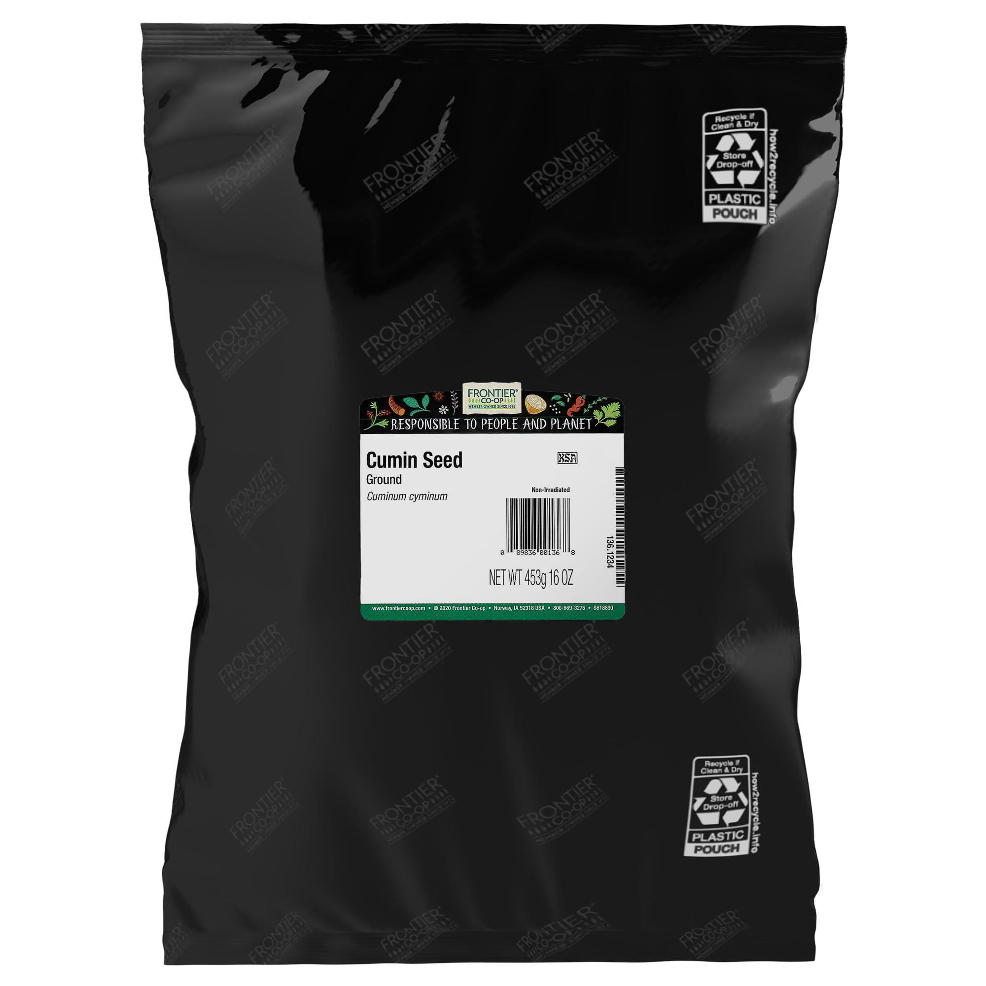 Frontier Co-op Cumin Seed, 1lb Bulk Bag, Ground Cumin Seasoning - Robust Flavor - Perfect Powder for Chili, Soups, Stews, Curries and More