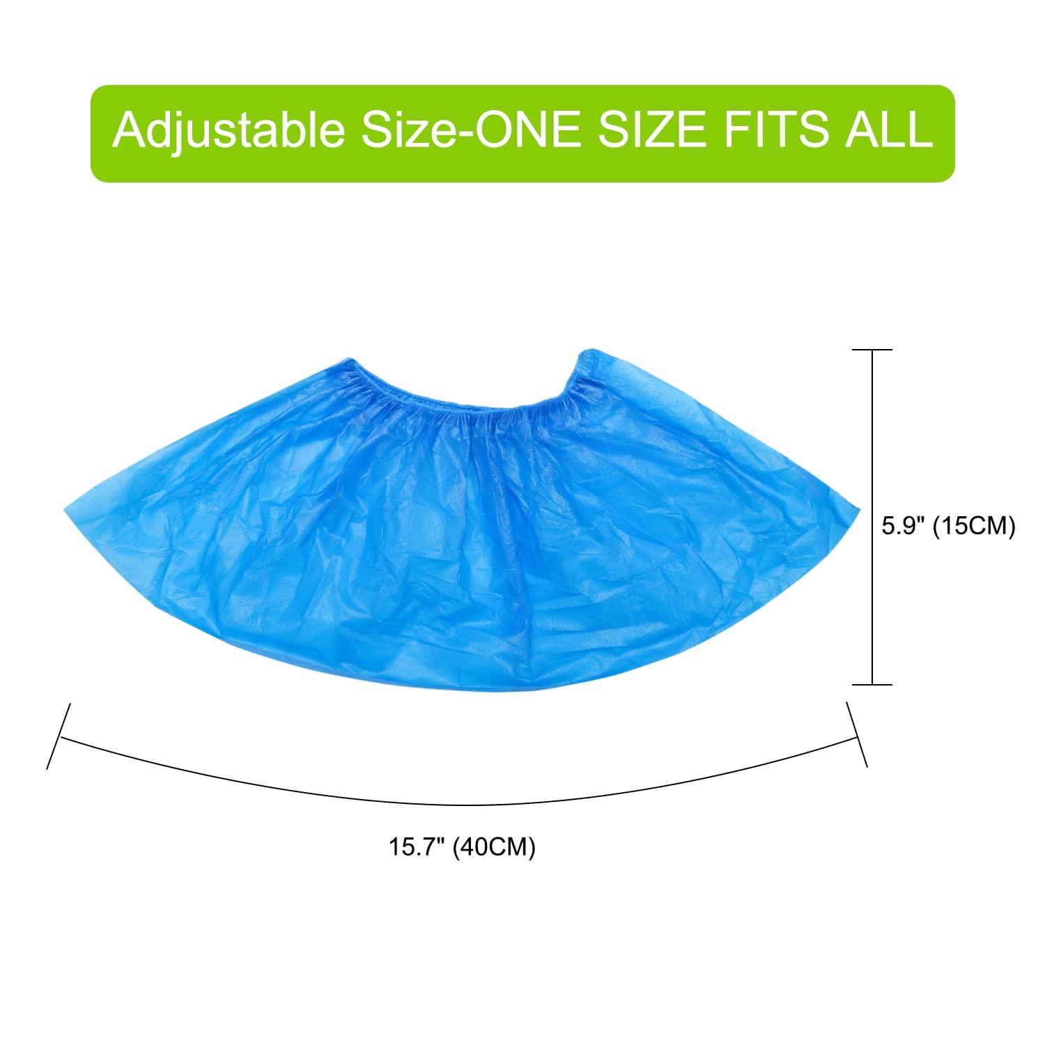 Fuxury 200 Pack (100 Pairs) Disposable Shoe Covers for Indoor, Booties for Shoes Covers Waterproof Shoe Covers Disposable Non Slip, Durable Shoes Cover and Boot Covers One Size Fits All - Image 2