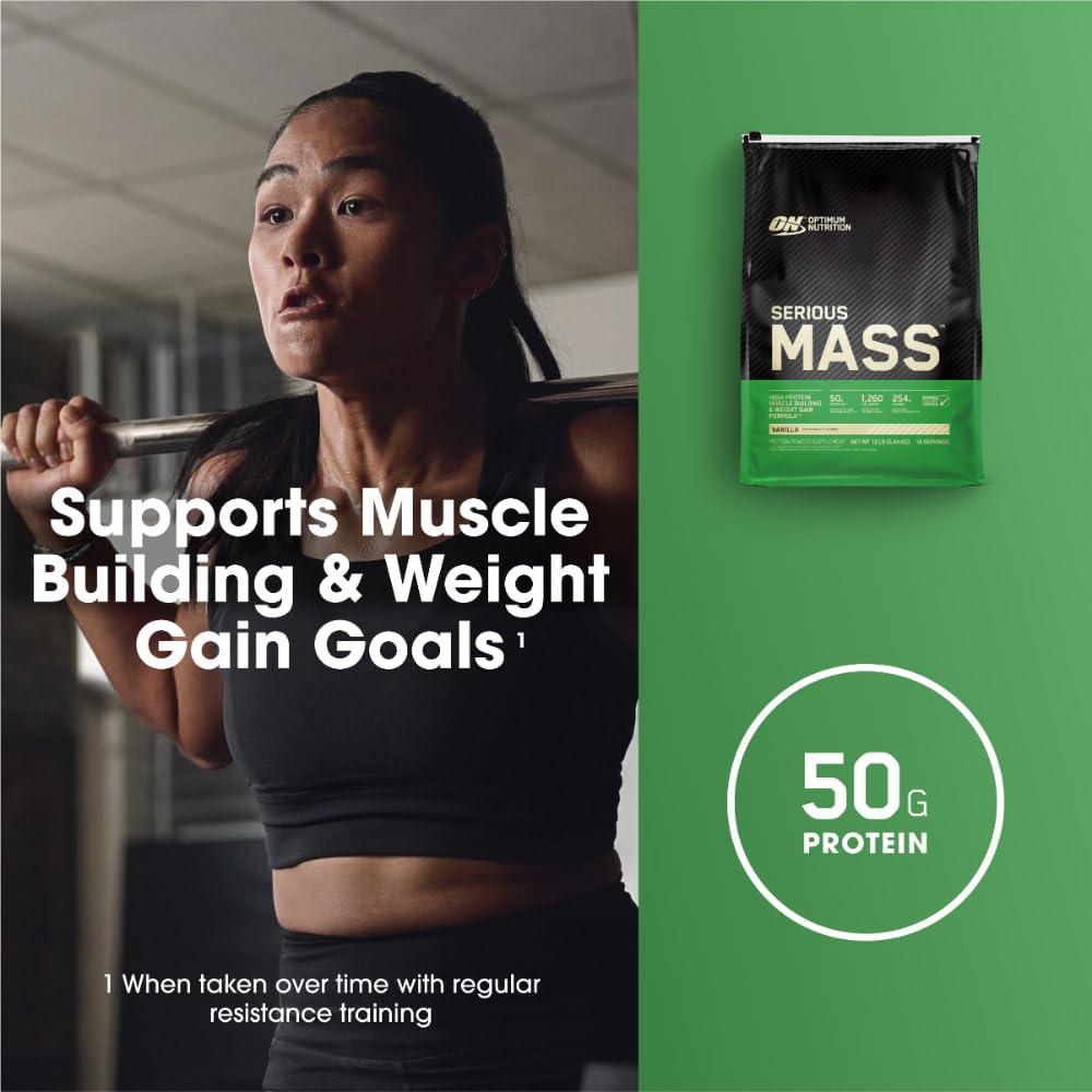 Optimum Nutrition Serious Mass, Weight Gainer Protein Powder with Creatine - Image 4
