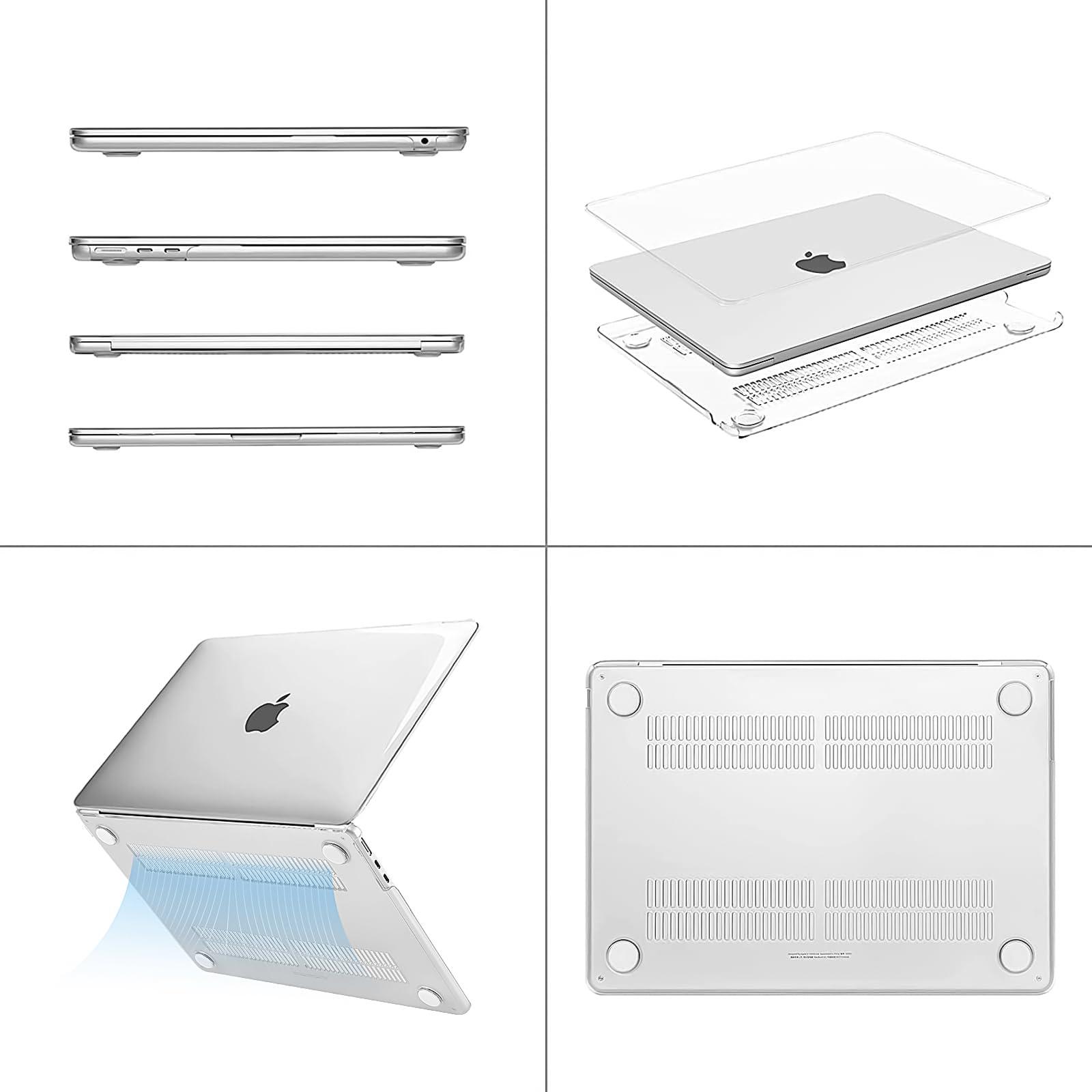 MOSISO Compatible with MacBook Air 13 inch Case 2025 2024 2023 2022 M4 A3240 M3 A3113 M2 A2681, Plastic Hard Shell&Keyboard Cover&Screen Film&Pouch for MacBook Air 13.6 inch Case, Crystal Clear - Image 5