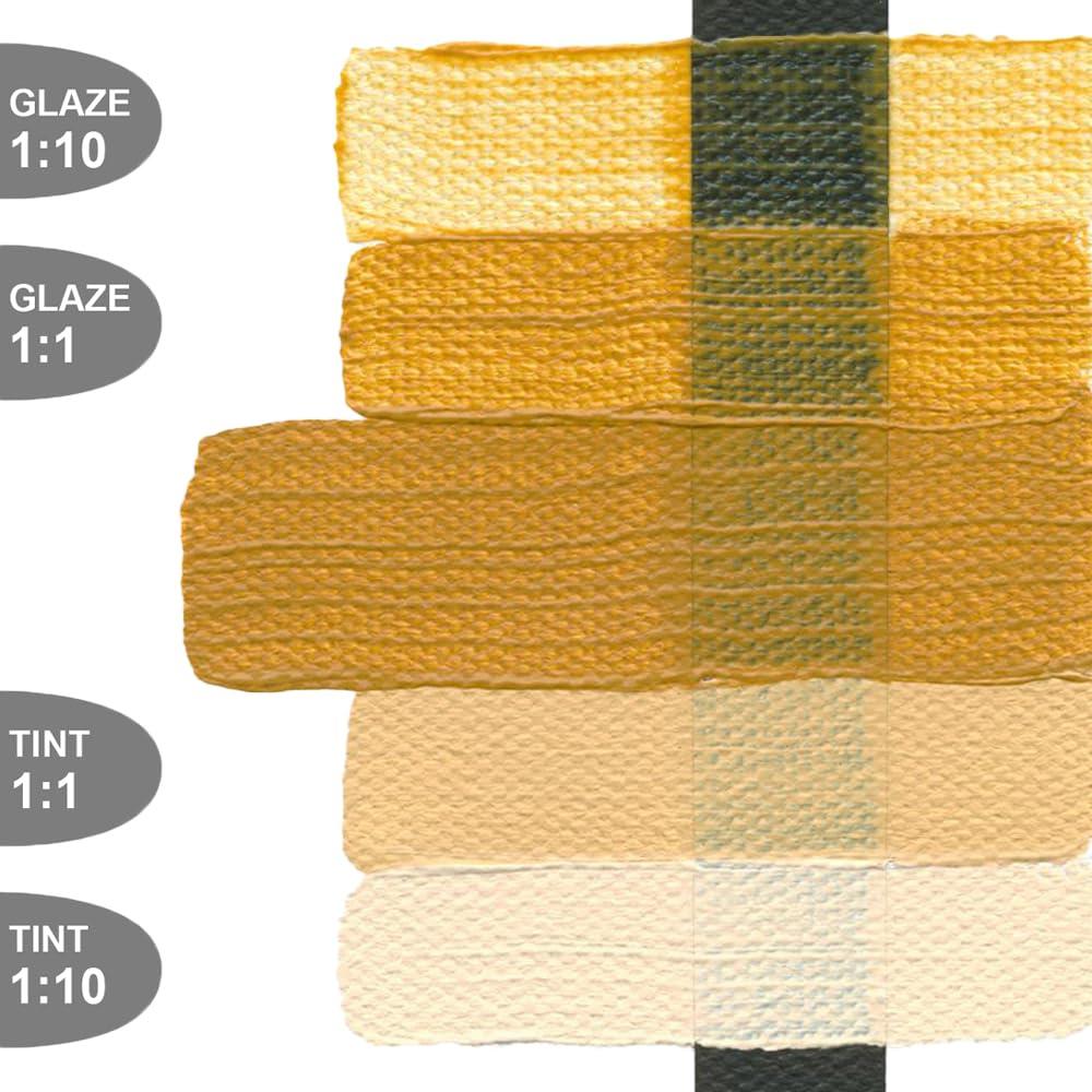 5 Oz Heavy Body Acrylic Color Paints Color: Yellow Ochre - Image 4