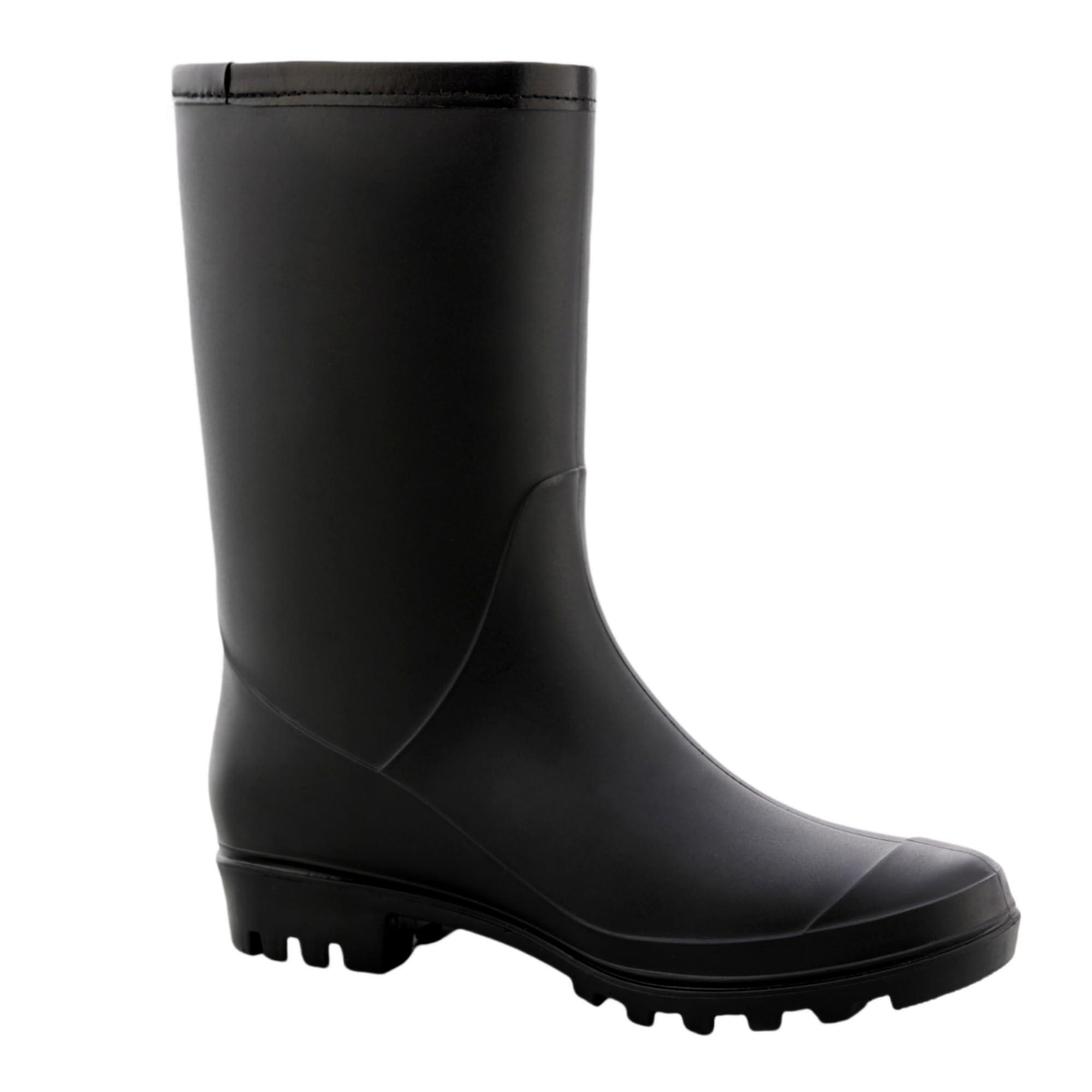 Women's Mid Calf Rain Boots Waterproof Fashion Garden Shoes Anti-slipping Rainboots For Women Comfortable Insole Light Rain Shoes - Image 2