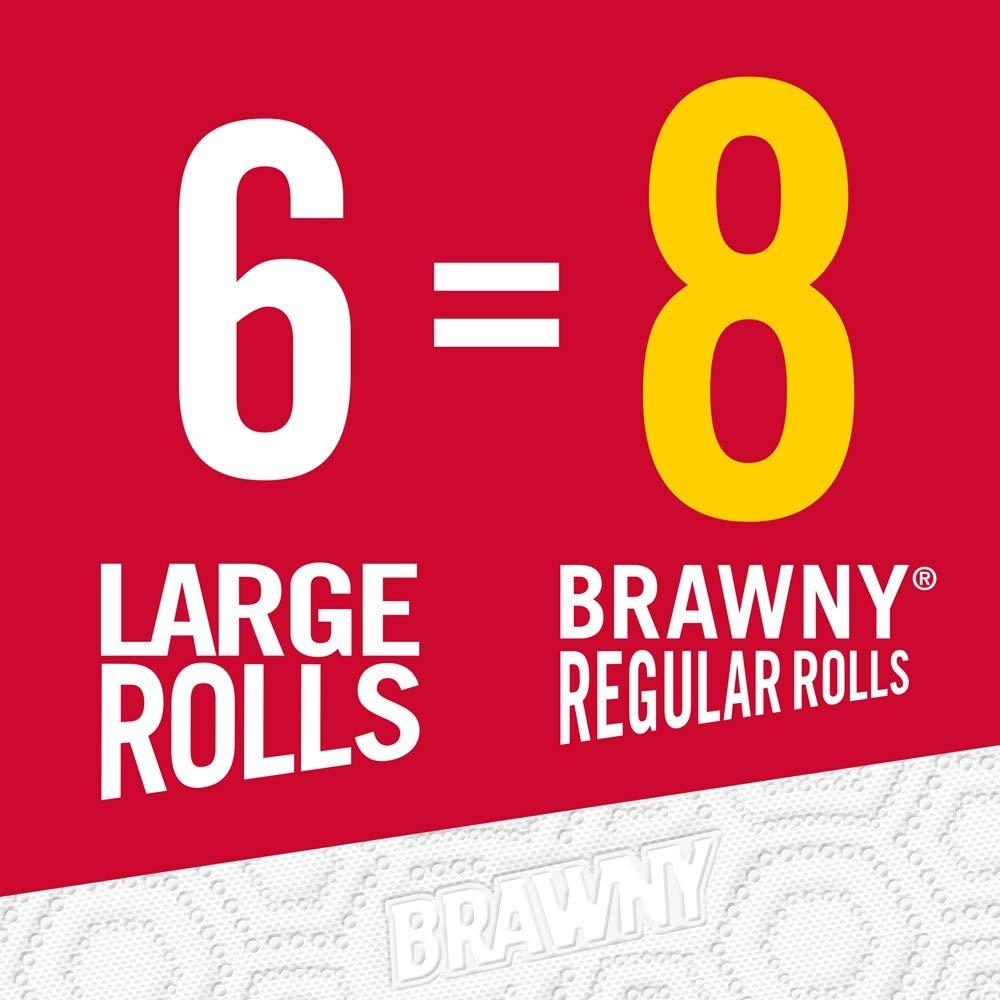 Brawny Paper Towels, 6 Large Rolls, Full Sheet, 6 = 8 Regular Rolls - Image 8