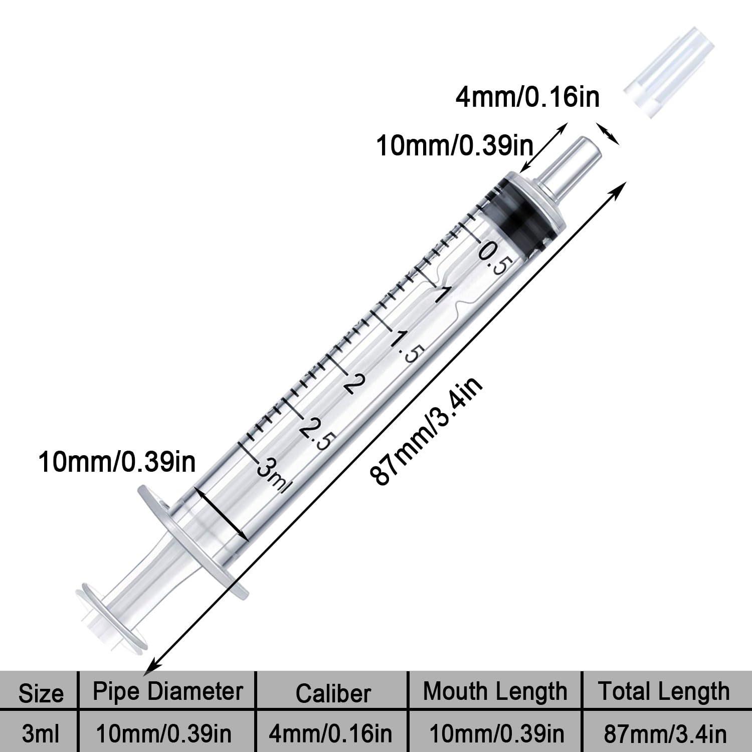 3 ml Syringe Without Needle, Syringe for Liquid with Cap, Oral, Scientific Labs, Measurement, Pack of 12 - Image 3
