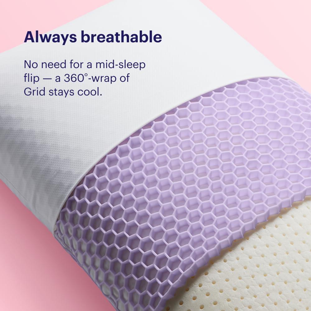 Purple Harmony Pillow - King Tall, Greatest Pillow Ever Invented, 360º Hex Grid & Talalay Latex Core - No Pressure Support, Stays Cool, Luxurious Comfort - Image 6