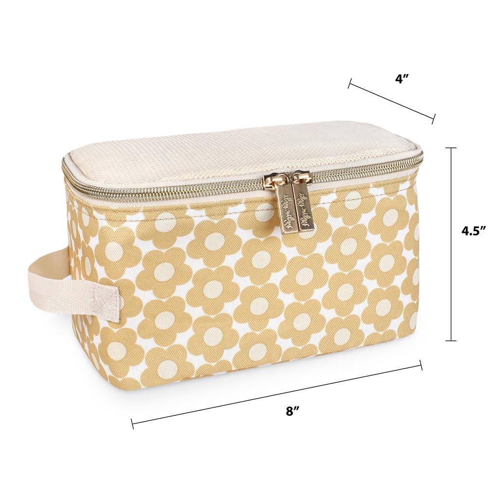 Itzy Ritzy Packing Cubes for Travel – Set of 3 Packing Cubes or Travel Organizers; Each Travel Cube Features a Mesh Top, Double Zippers and a Fabric Handle (Milk & Honey) - Image 3
