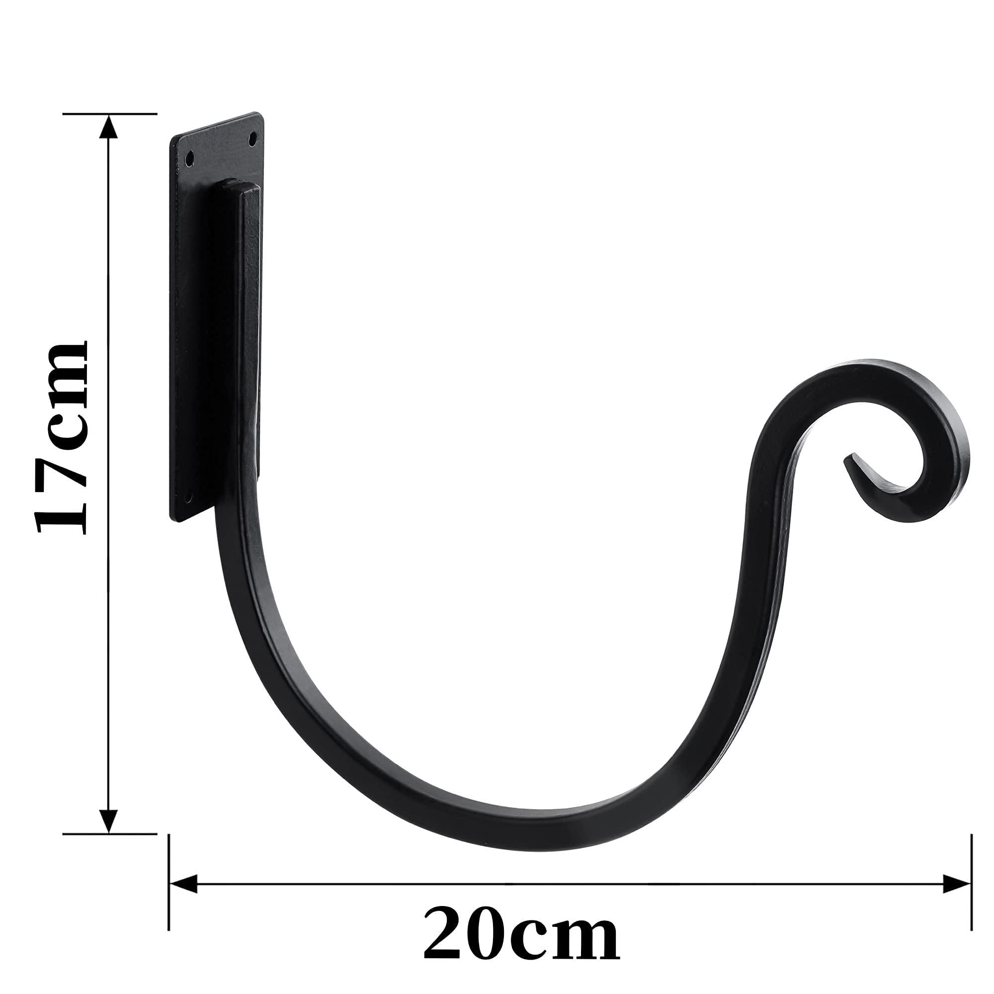 Hose Holder Wall Mount （Metal/8-Inch） Heavy-Duty Garden Hose Hanger Outdoor, Hand-Forged Hose Rack Mount - Image 2