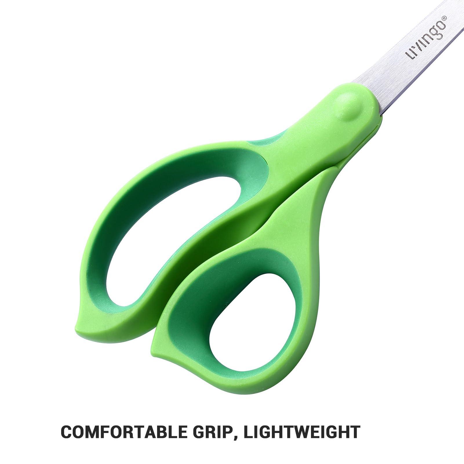 LIVINGO Left Handed Scissors All Purpose - 3 Pack 8.5 Inches Stainless Steel Sharp Adult Scissors for School Office Home Crafting Sewing Cutting Fabric Paper - Image 4