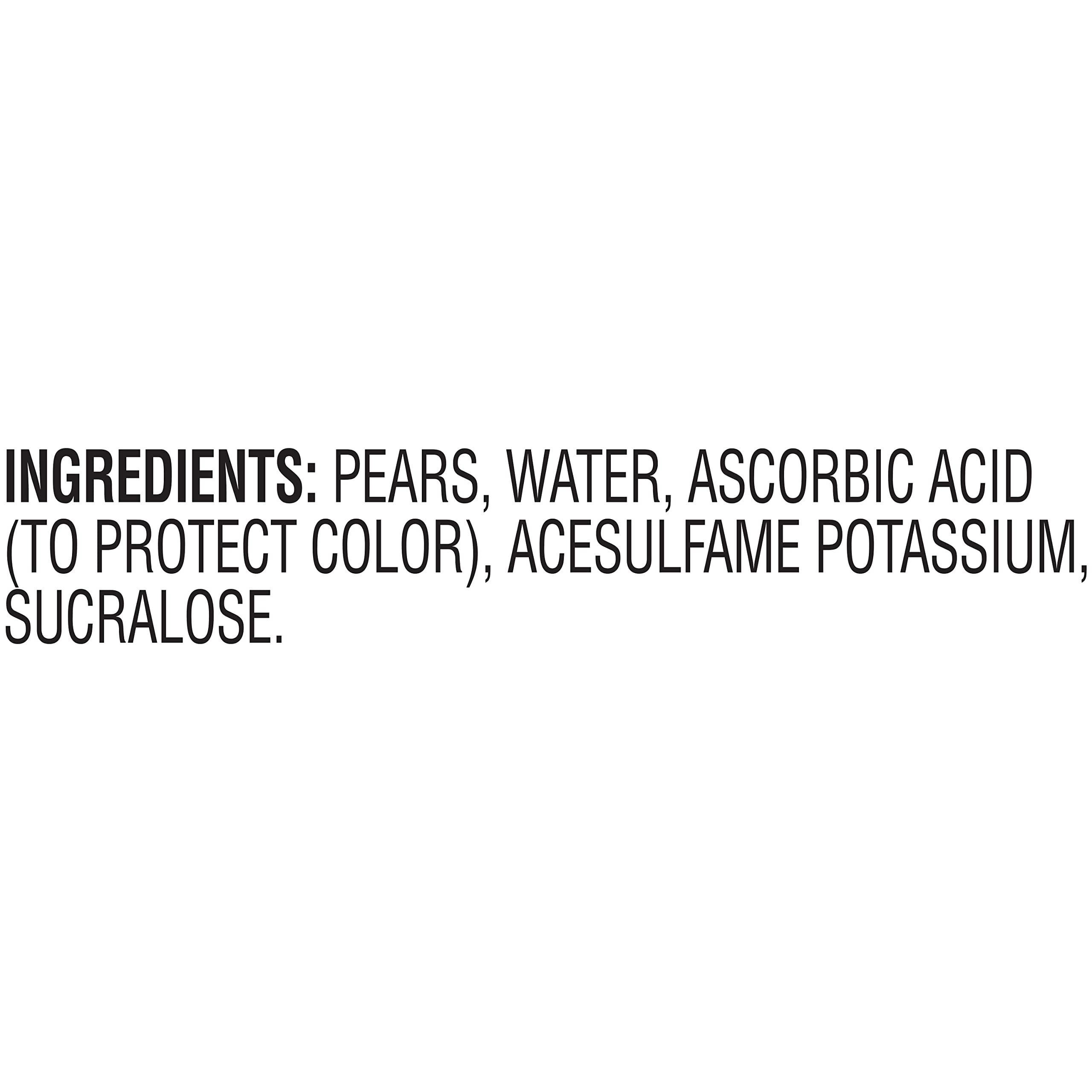 Del Monte Canned Bartlett Sliced Pears in Water, Artificially Sweetened, No Sugar Added, 14.5-Ounce - Image 3