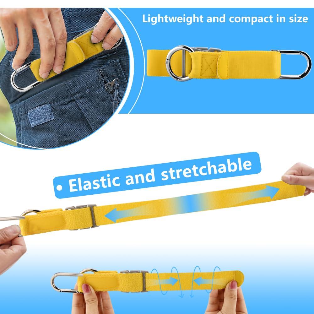 ZINMARK Luggage Straps for Suitcases, Add a Bag Luggage Strap Jacket Gripper Luggage Connector, Adjustable Luggage Hook Baggage Suitcase Belts Travel Accessories for Carry Your Extra Bags, Yellow - Image 4