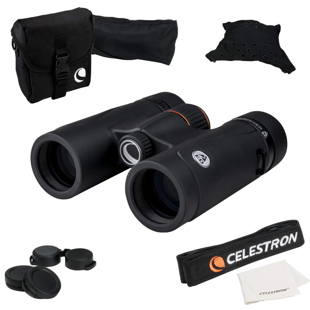 Celestron 71401 TrailSeeker ED 8 x 32 Roof Prism Binocular, Fully Broadband Multi-Coated Lens, BaK-4 Prism Glass, Black