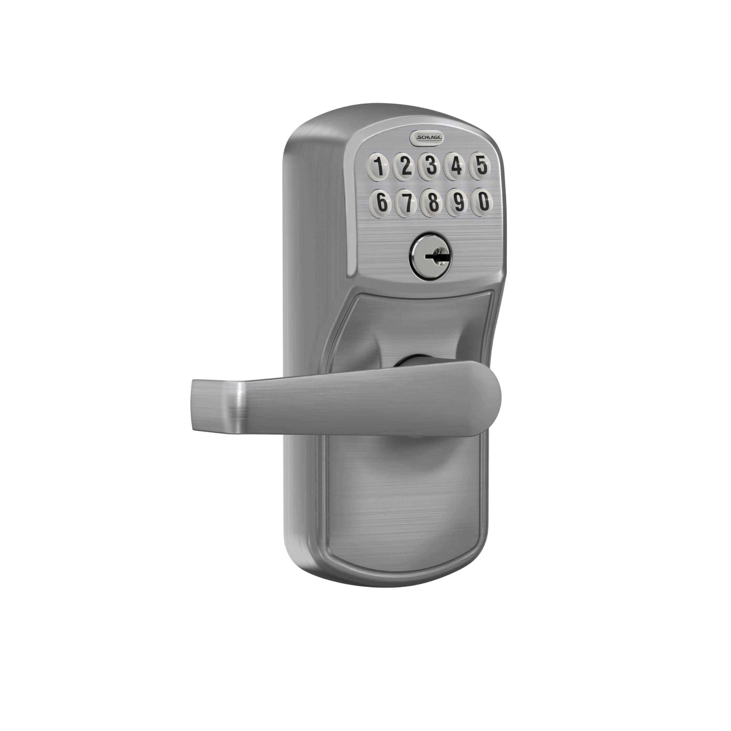 SCHLAGE Brushed Chrome FE595CS V PLY 626 ELA Plymouth Light Commercial Electronic Keypad Lock with Elan Lever(Satin Chrome) - Image 4