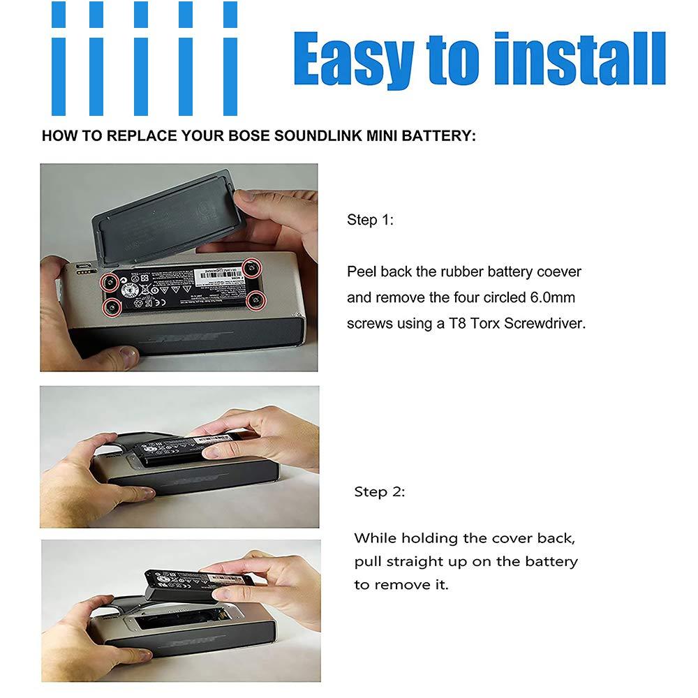 Emaks Replacement Battery for Bose SoundLink Mini I Speaker,7.4V 21.46Wh 2900mAh High Capacity,US Version | Compatible with Mini 1 (Not Gen 2) | No Control Board or Cable Included - Image 7