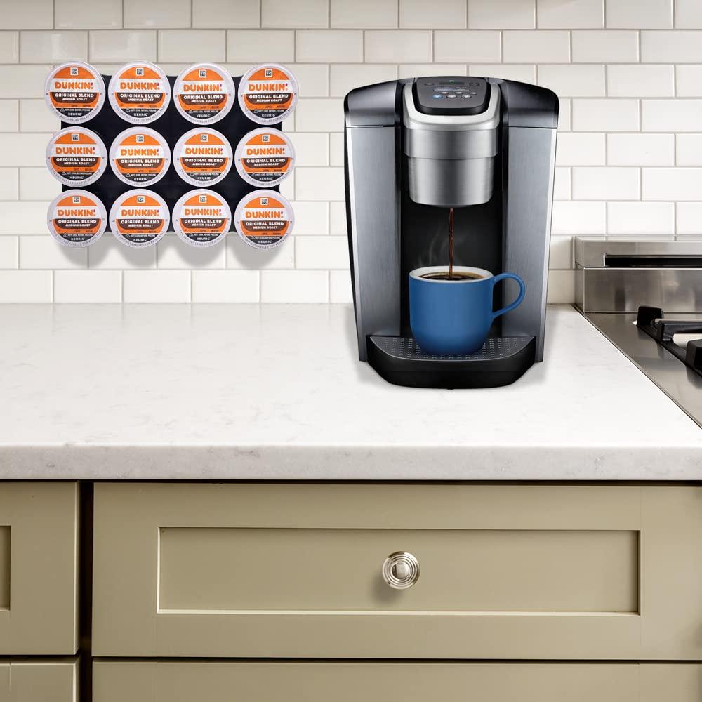 Adhesive Wall Mounted 12 Slot Coffee Pod Holder and Organizer. Space Saving Storage Rack Compatible with K Cups Saves Room in Drawers, Cupboards and Counters to Keep Coffee Station and Kitchen Neat - Image 2
