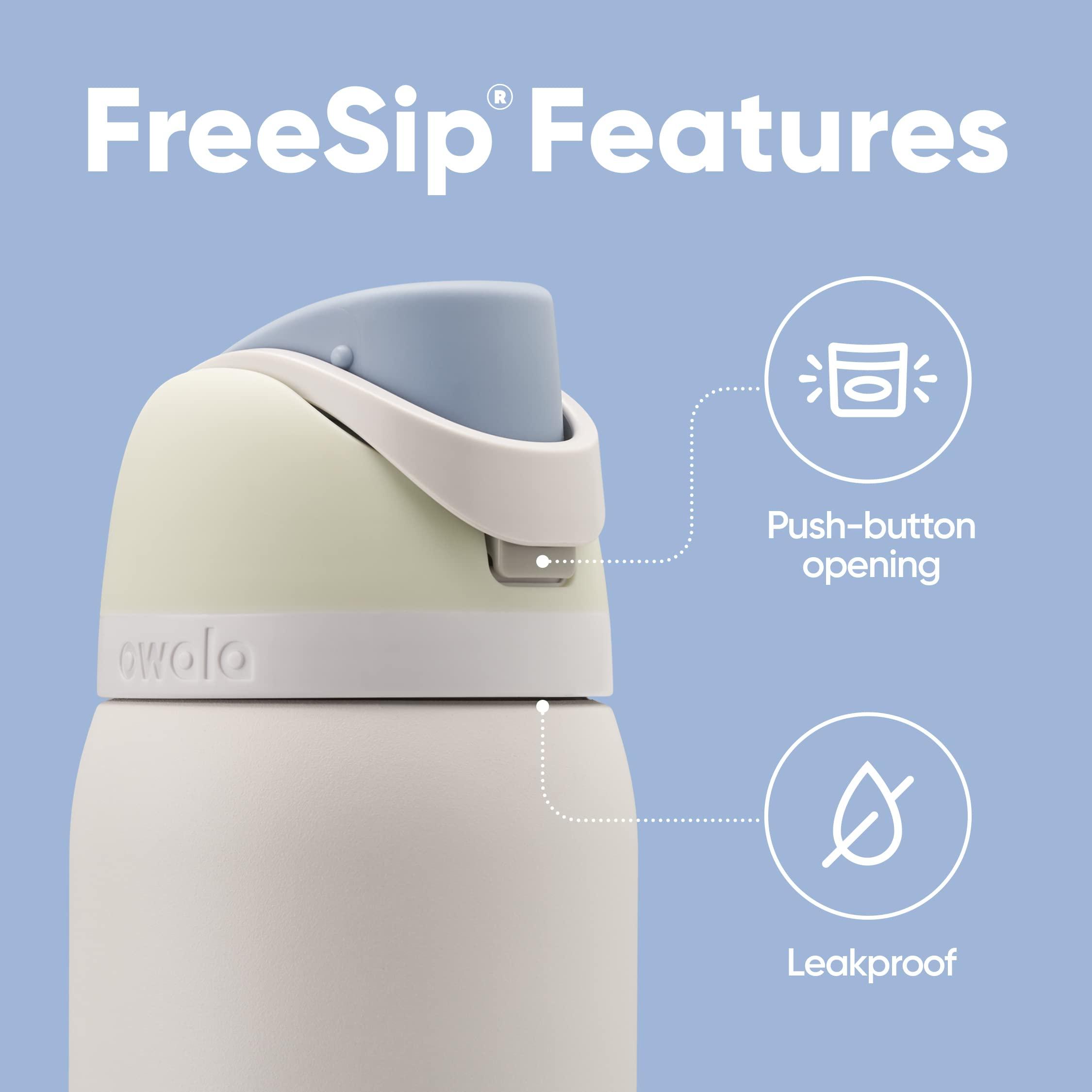 Owala FreeSip Insulated Stainless Steel Water Bottle with Straw for Sports, Travel, and School BPA-Free Sports Water Bottle, 24 oz, Iced Breeze - Image 4