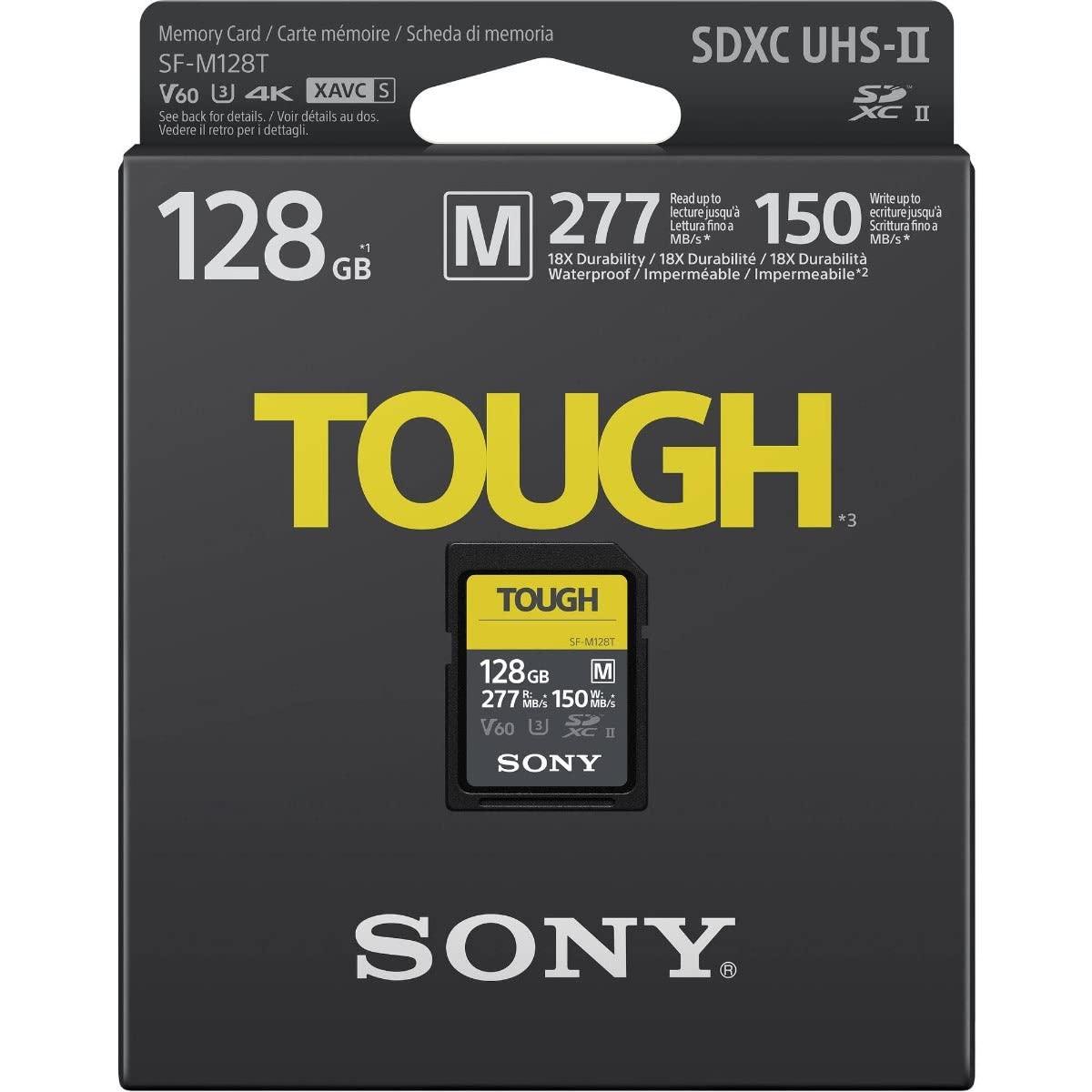 Sony TOUGH-M series SDXC UHS-II Card 128GB, V60, CL10, U3, Max R277MB/S, W150MB/S (SF-M128T/T1) - Image 3