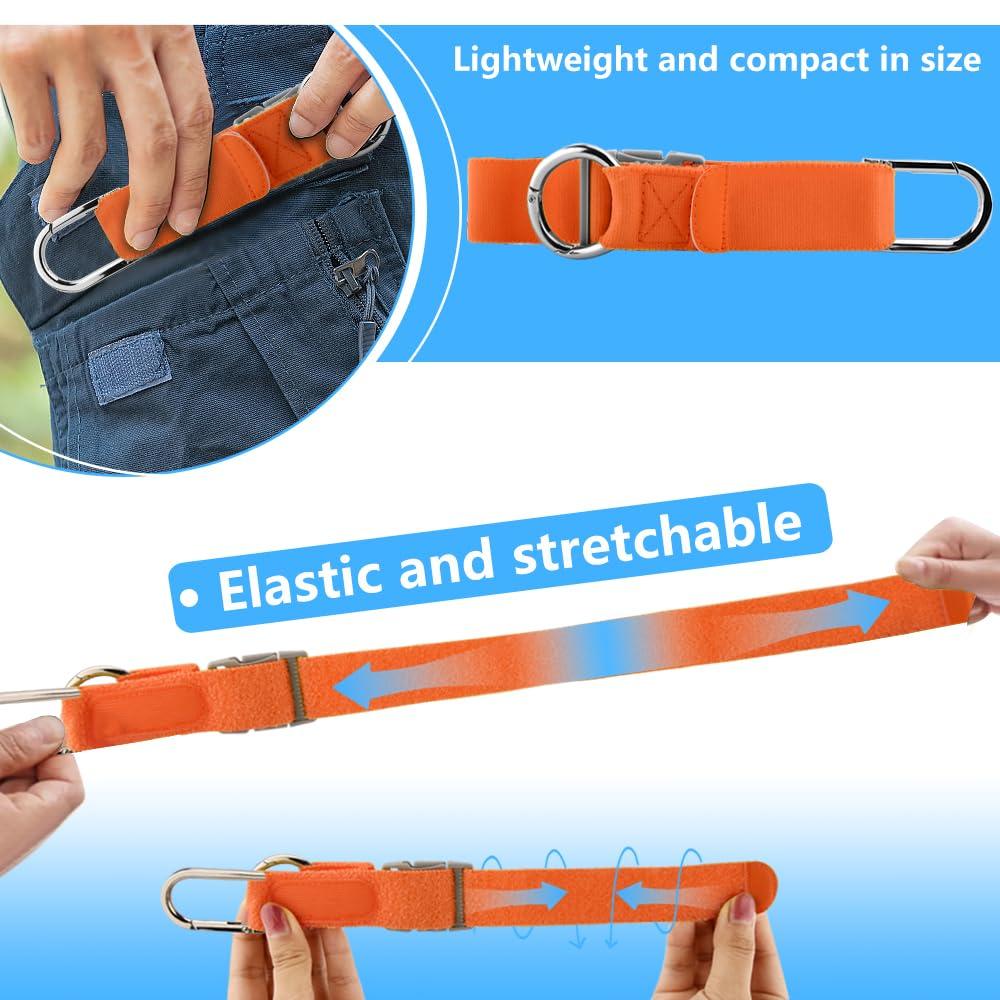 ZINMARK Luggage Straps for Suitcases, Add a Bag Luggage Strap Jacket Gripper Luggage Connector, Adjustable Luggage Hook Baggage Suitcase Belts Travel Accessories for Carry Your Extra Bags, Orange - Image 4