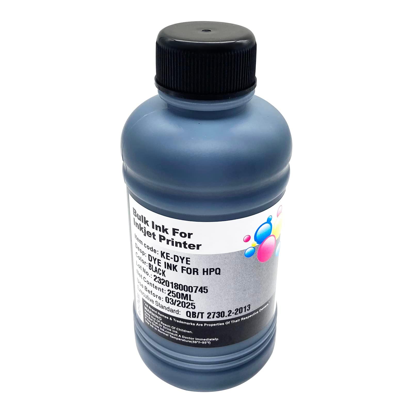 INK+ HP Ink Refill Kit Dye Ink Black 250ml Bottle Ink Compatibel with Inkjet Printer Cartridges for Refillable Ink Cartridges, 950 951 932 933 60 61 952 902 901 Black - Image 2