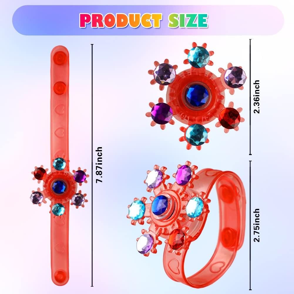 Party Favors for Kids 4-8 8-12, 32Pack LED Light Up Fidget Spinner Bracelets Goodie Bag Glow in The Dark Party Supplies Treasure Box Prizes Birthday Stocking Stuffers Christmas Gifts For Boys Girls - Image 6
