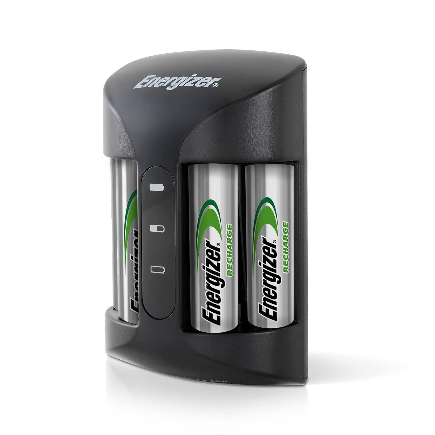 Energizer Recharge Pro Rechargeable AAA and AA Battery Charger With 4 NiMh Rechargeable AA Batteries, Provides a Full Charge in 3 Hours - Image 1