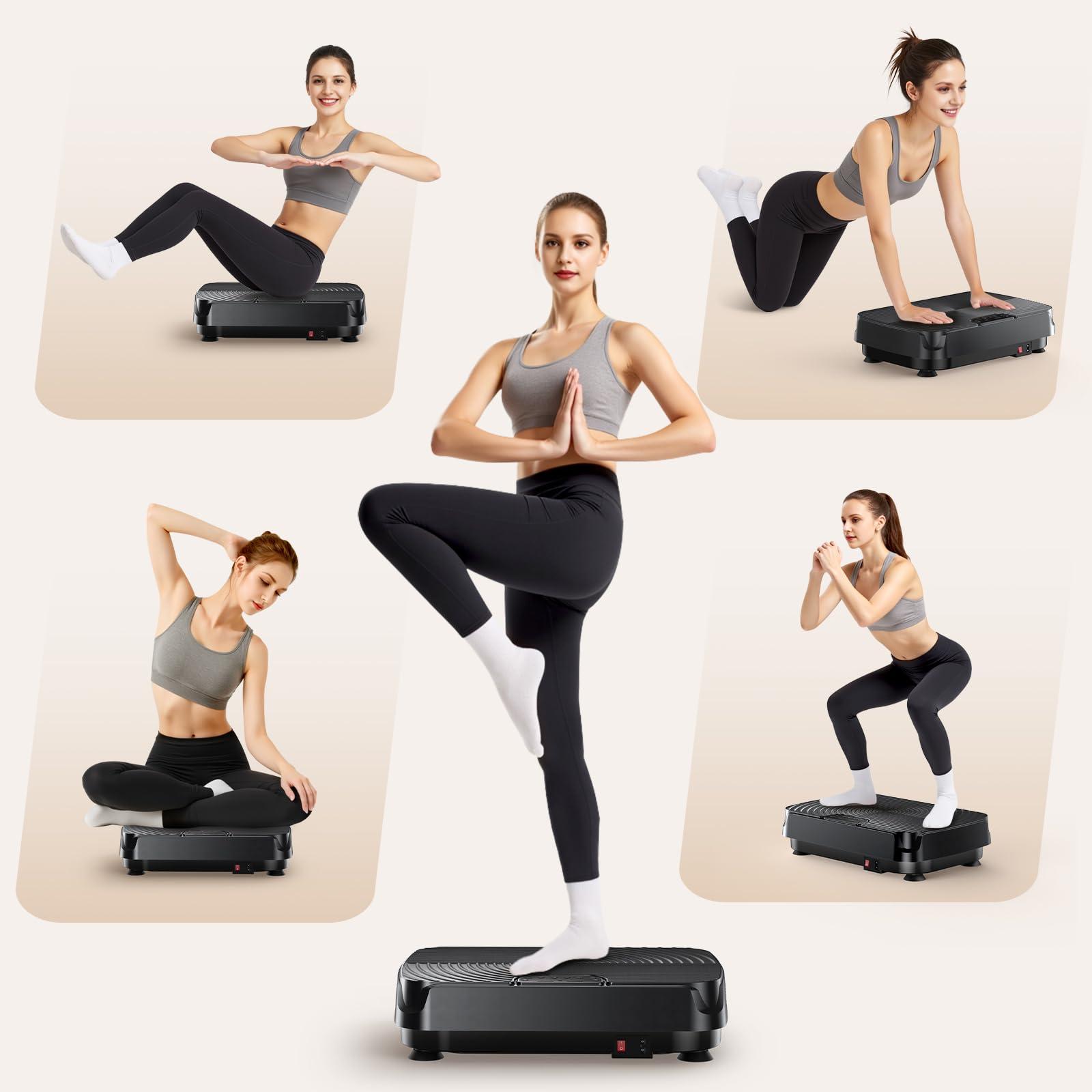 2025 Upgrade Vibration Plate Exercise Machine for Lymphatic Drainage,400Lbs Capacity Full-Body Workout Platform Vibrating Plate Pilates Equipment,Home Workout Equipment for Fitness Weight Loss - Image 5