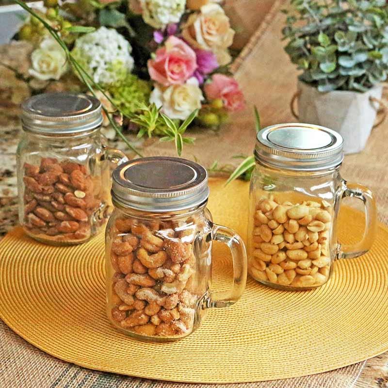 36PCS 12 oz. Large Glass Jars with Lids and Handles, Kate Aspen Mason Jars Mugs, Wide Mouth Drinking Glass and DIY Favor Decor for Wedding, Bridal Shower, Baby Shower Party - Image 5
