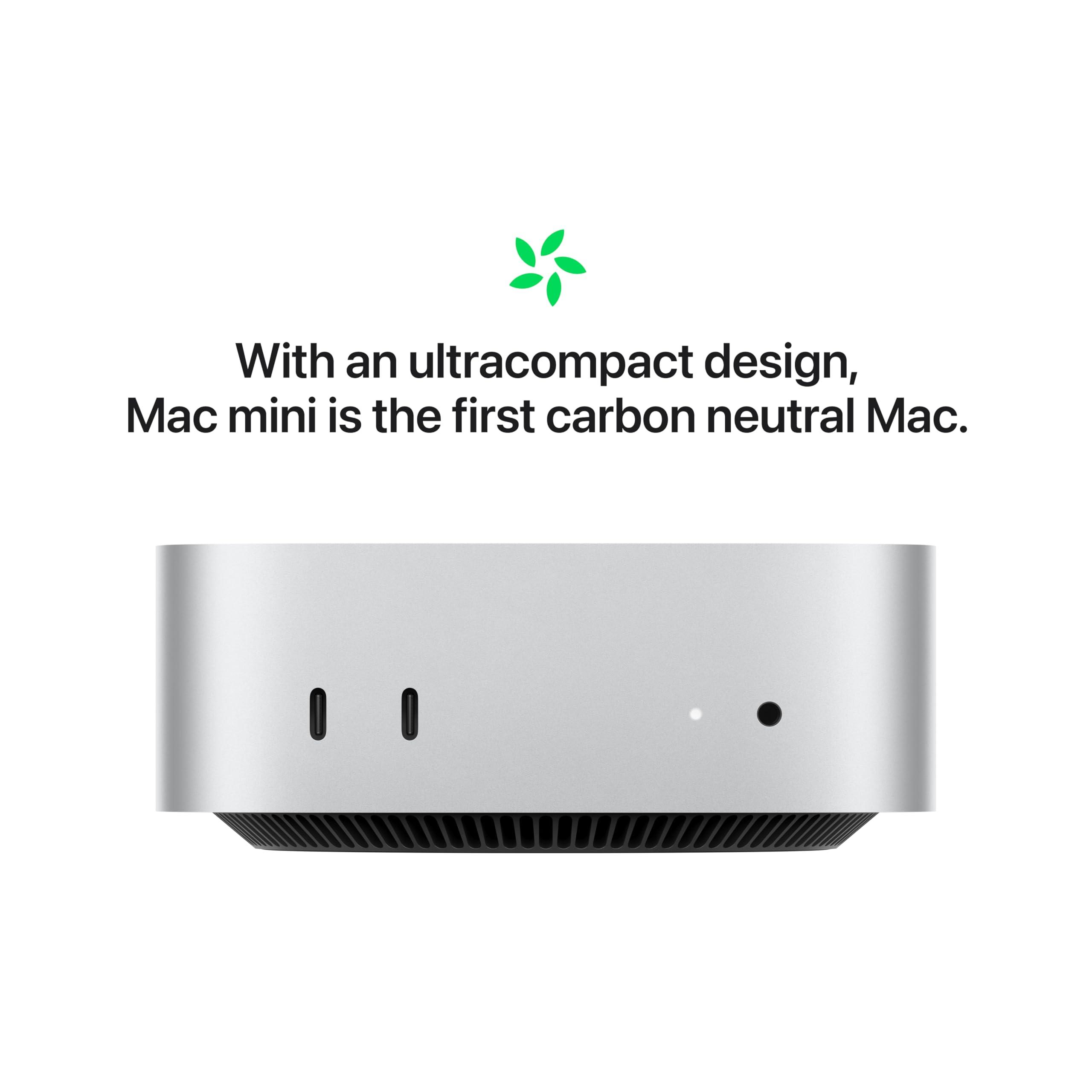 Apple 2024 Mac mini Desktop Computer with M4 chip with 10‑core CPU and 10‑core GPU: Built for Apple Intelligence, 16GB Unified Memory, 256GB SSD Storage, Gigabit Ethernet. Works with iPhone/iPad - Image 6