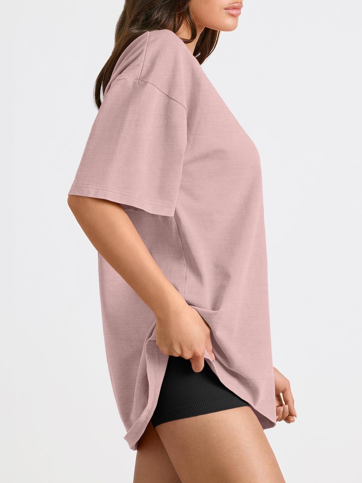 Trendy Queen Womens Oversized Summer T Shirts Fashion Workout Plus Size Tops Short Sleeve Beach Vacation Gym Clothes 2025 - Image 3