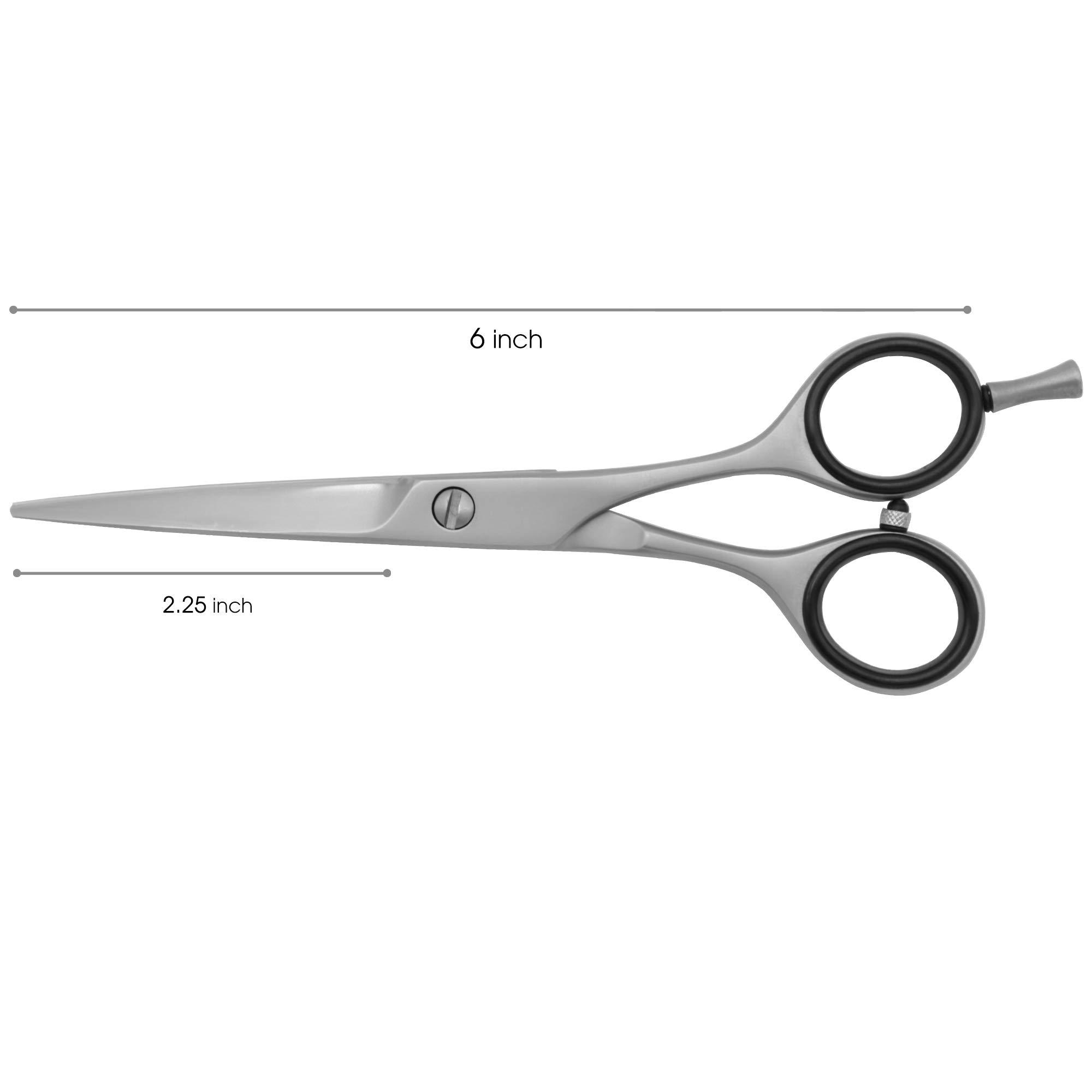 Barber Hair Cutting Scissors J2 Japanese Steel Shears Tempered Stainless Razor Sharp Mustache Haircut Hairdresser (6.5 Inch) - Image 3