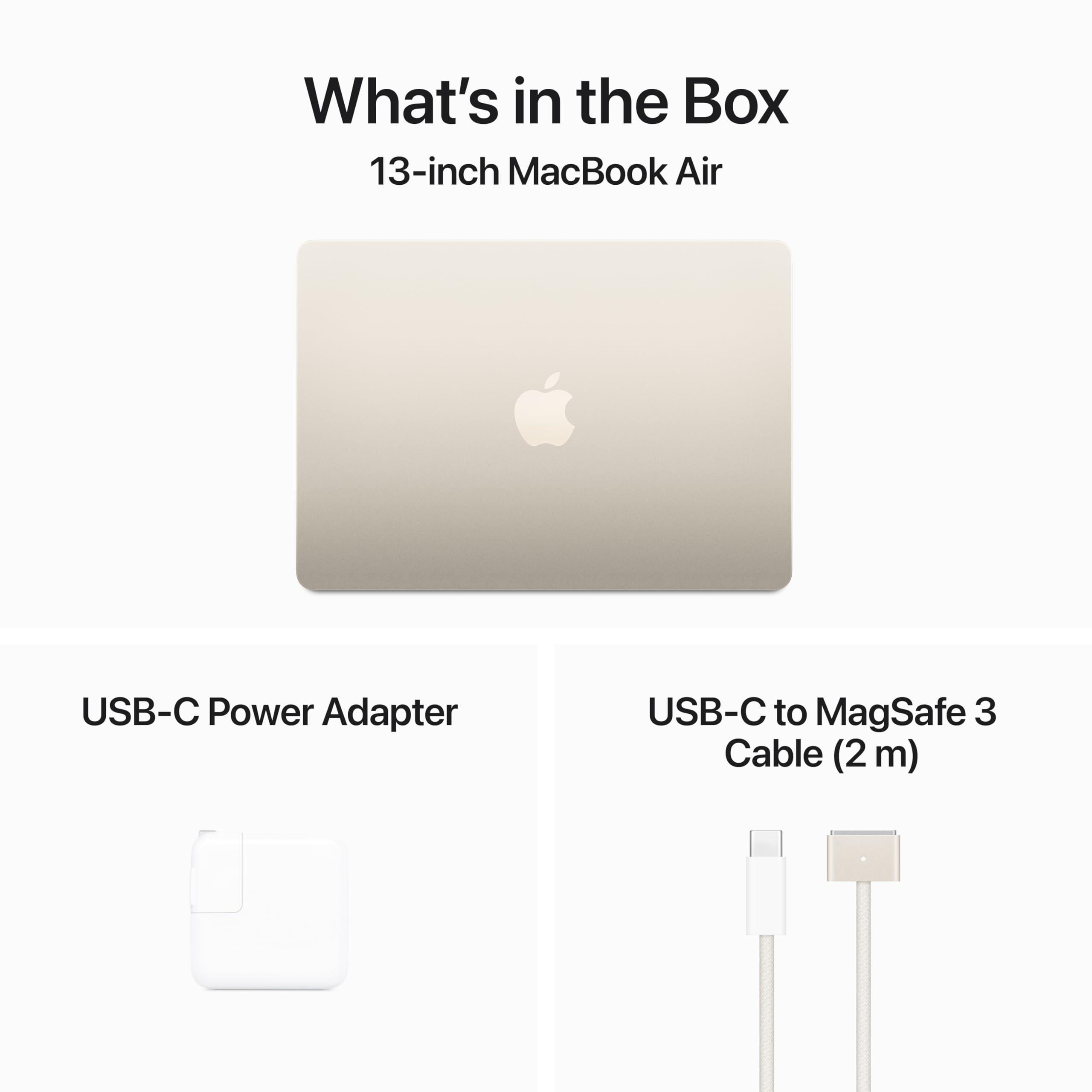 Apple 2024 MacBook Air 13-inch Laptop with M3 chip: Built for Apple Intelligence, 13.6-inch Liquid Retina Display, 16GB Unified Memory, 512GB SSD Storage, Backlit Keyboard, Touch ID; Starlight - Image 7