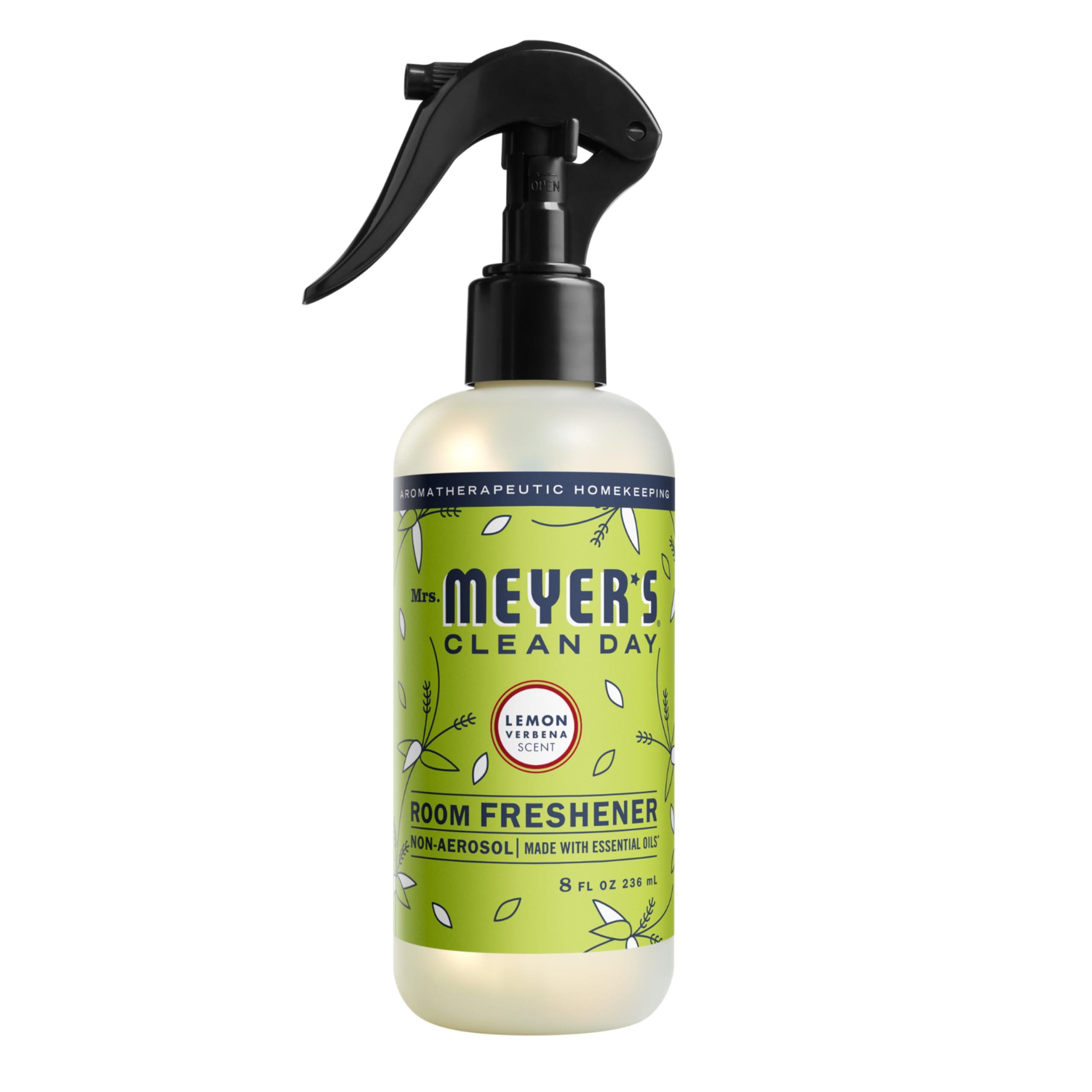 MRS. MEYER'S CLEAN DAY Lemon Verbena Air Freshener Spray for Bathrooms, Aromatherapeutic Homekeeping with Essential Oils, Non-Aerosol, Garden-Inspired Scent, 8 fl oz (Pack of 1)